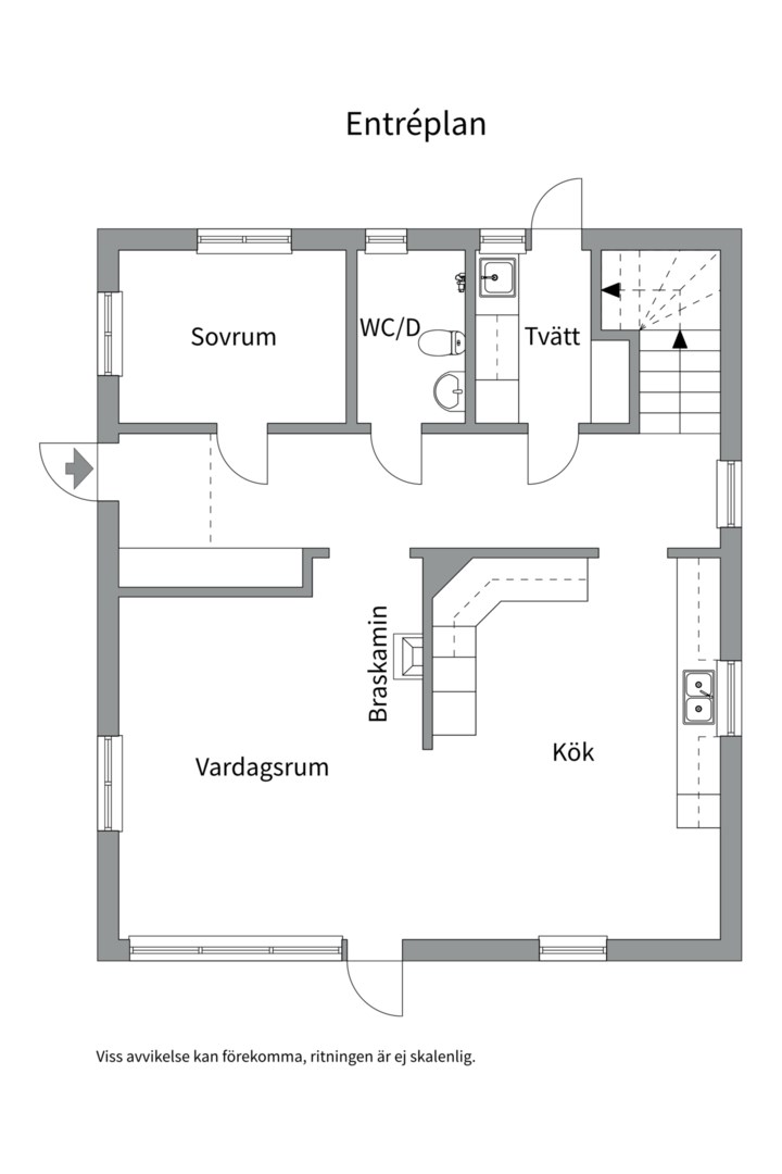 Planlösning från Hasseluddsvägen 128B, Till salu i Hasseludden, Nacka