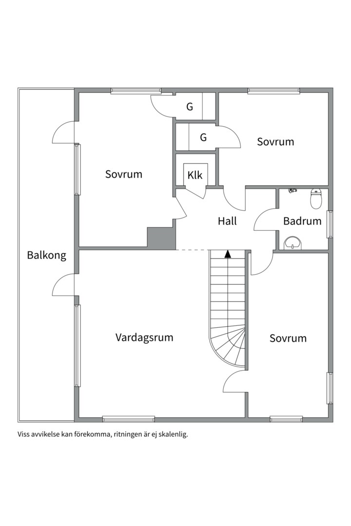 Planlösning från Fogdevägen 14, Såld i Saltsjö-Duvnäs, Nacka