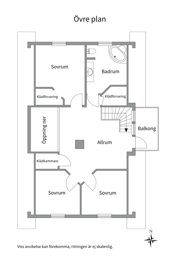 Planlösning från Frejs väg 15 B, Kommande i Gamla Uppsala, Uppsala