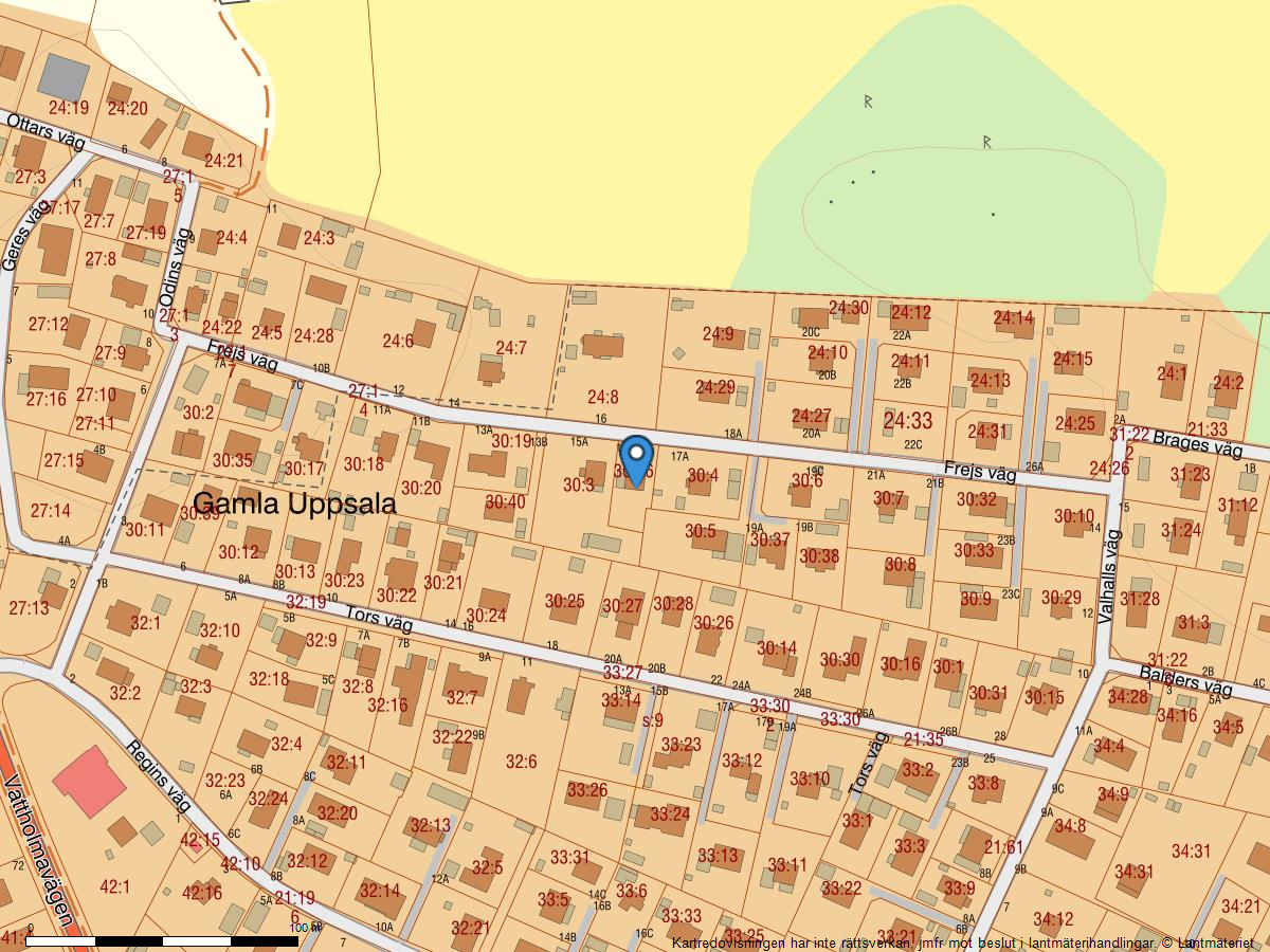 Bostadsbild från Frejs väg 15 B, Kommande i Gamla Uppsala, Uppsala