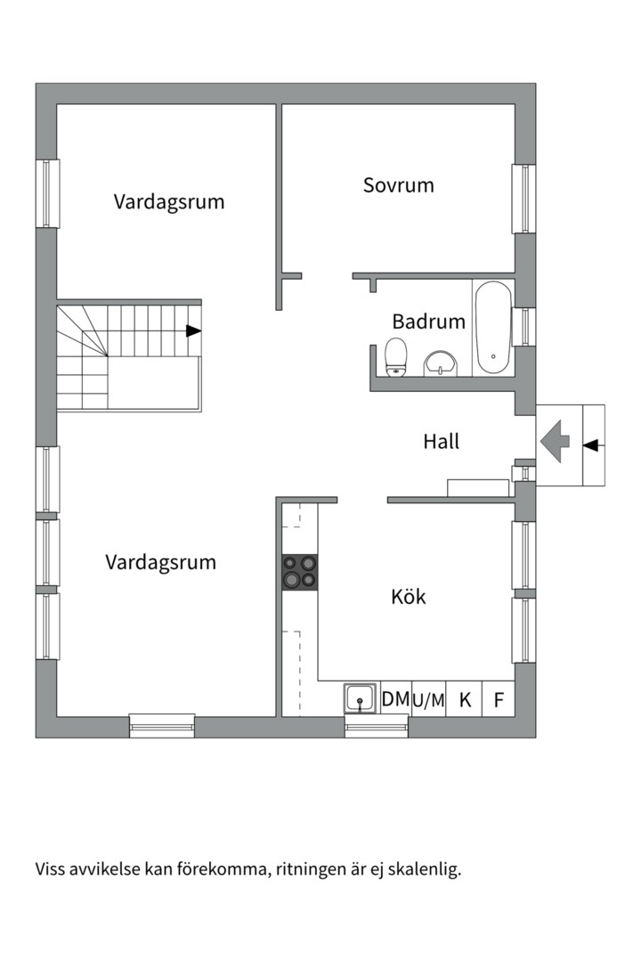 Planlösning från Knut Pernos väg 4, Till salu i Saltsjö-Duvnäs, Nacka
