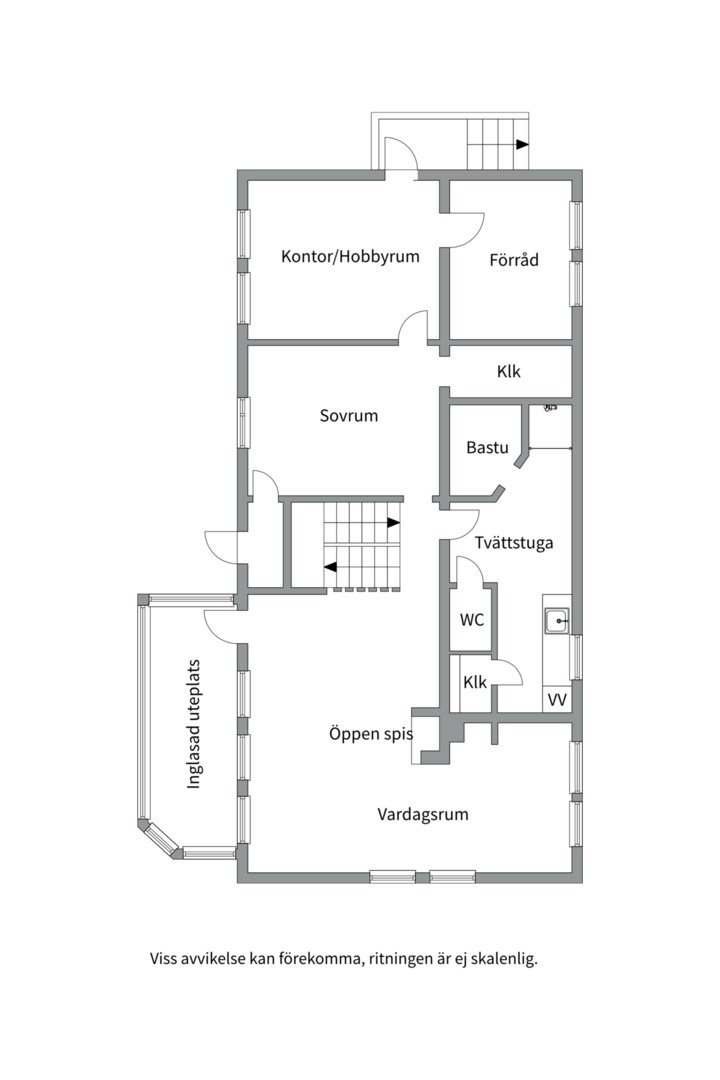 Planlösning från Nåntunavägen 29, Såld i Vilan, Uppsala