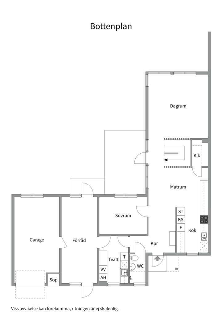 Planlösning från Gruvfogdevägen 2, Såld i Vattholma, Uppsala