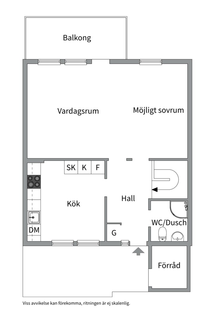 Planlösning från Telegramvägen 45, Såld i Norra Lännersta, Nacka