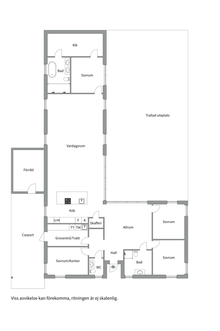 Planlösning från Tussilagogatan 21, Till salu i Barkarö, Västerås
