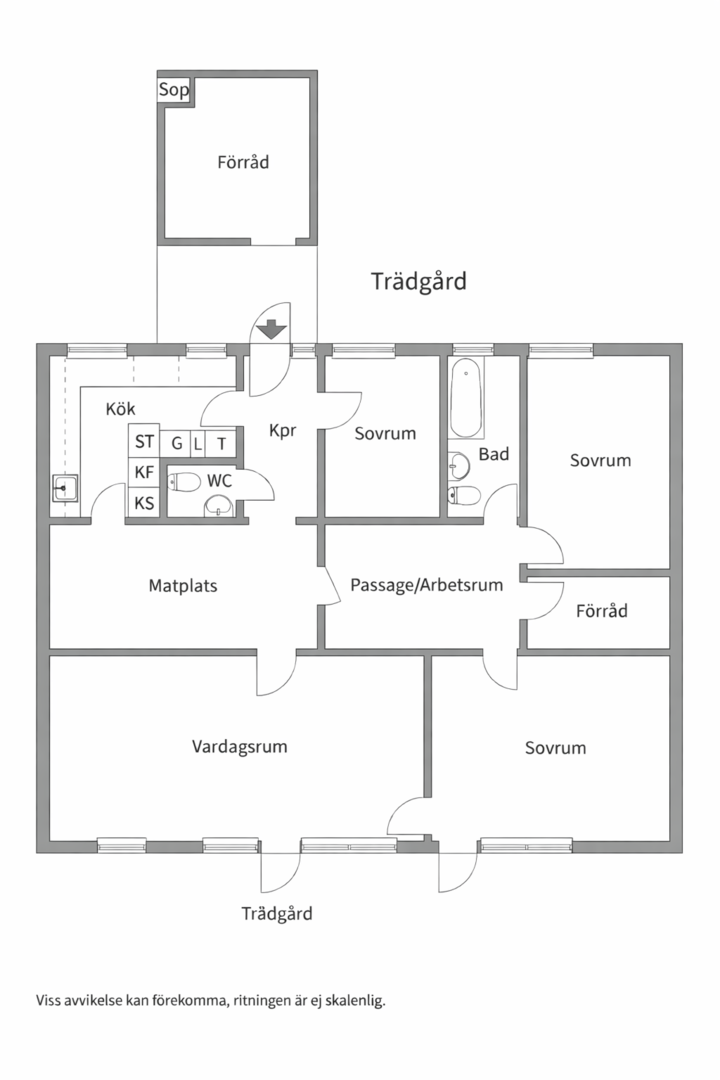Planlösning från Sten Stures väg 6, Till salu i Duvnäs Utskog, Nacka