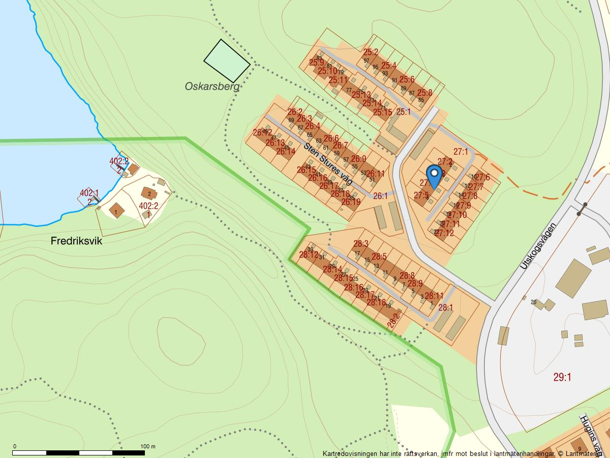 Bostadsbild från Sten Stures väg 6, Till salu i Duvnäs Utskog, Nacka