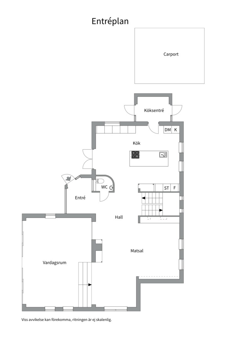 Planlösning från Kristinavägen 24, Till salu i Saltsjö-Duvnäs, Nacka