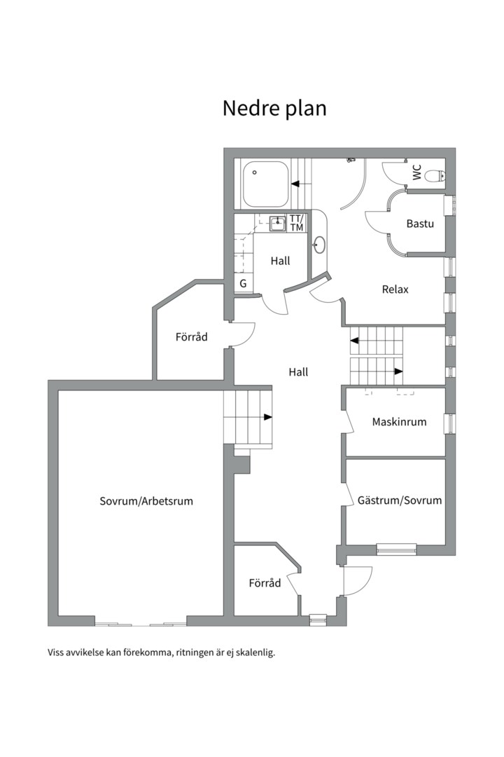 Planlösning från Kristinavägen 24, Till salu i Saltsjö-Duvnäs, Nacka