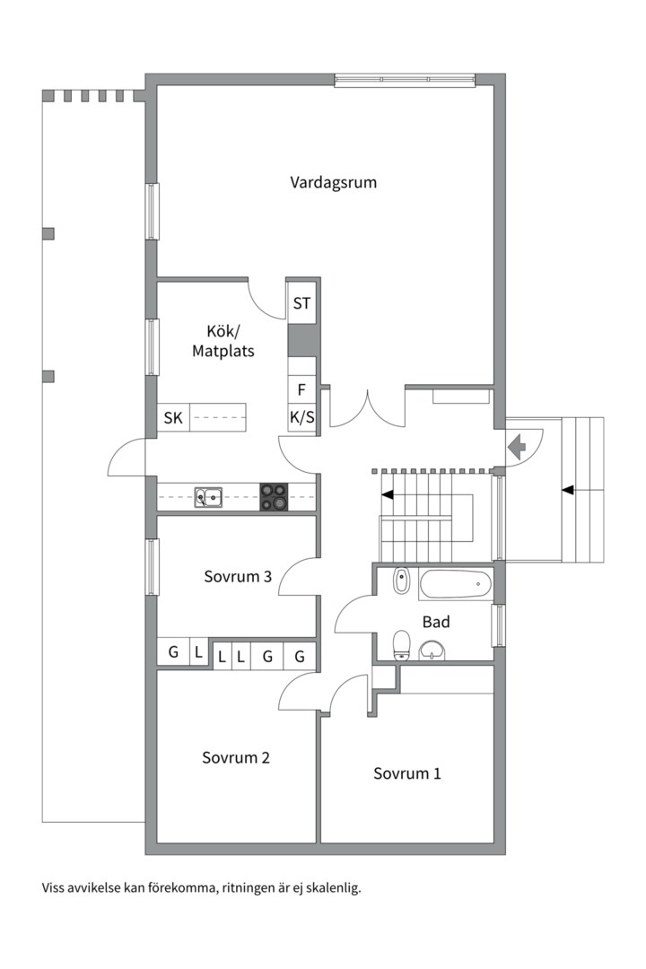 Planlösning från Dragontorpsvägen 11, Såld i Bälinge, Uppsala