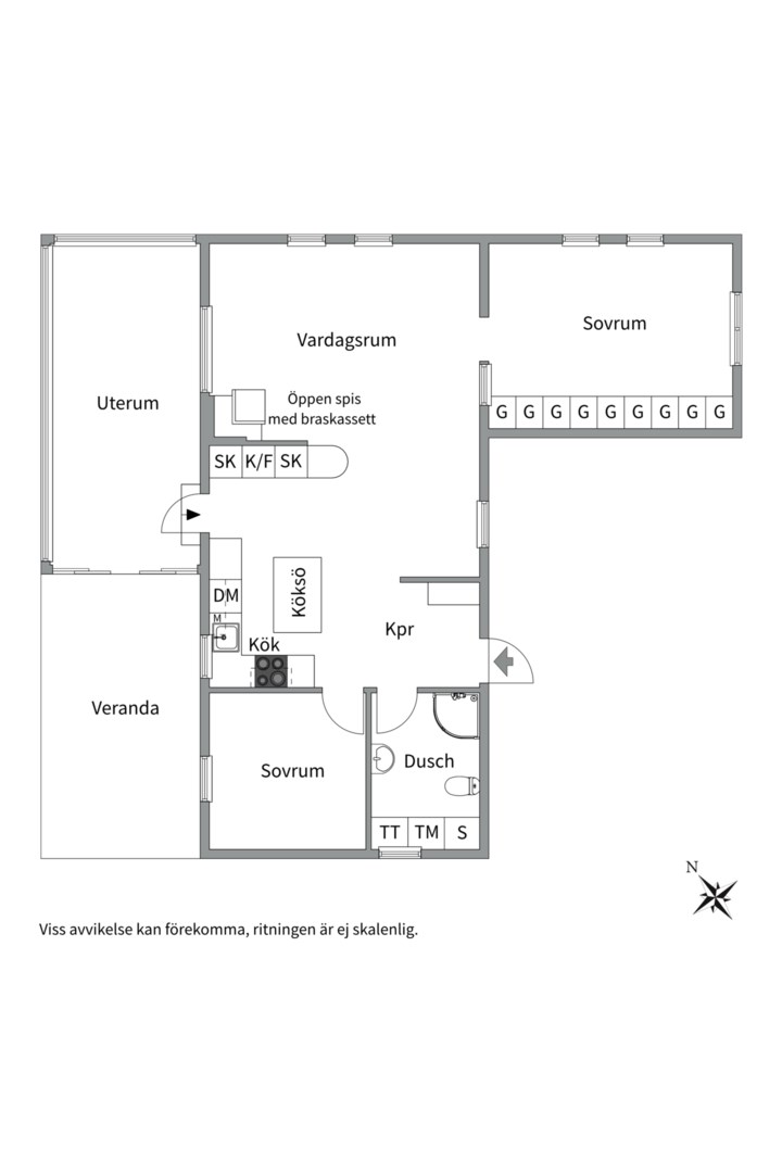 Planlösning från Borstbol 4, Till salu i Rasbokil, Uppsala