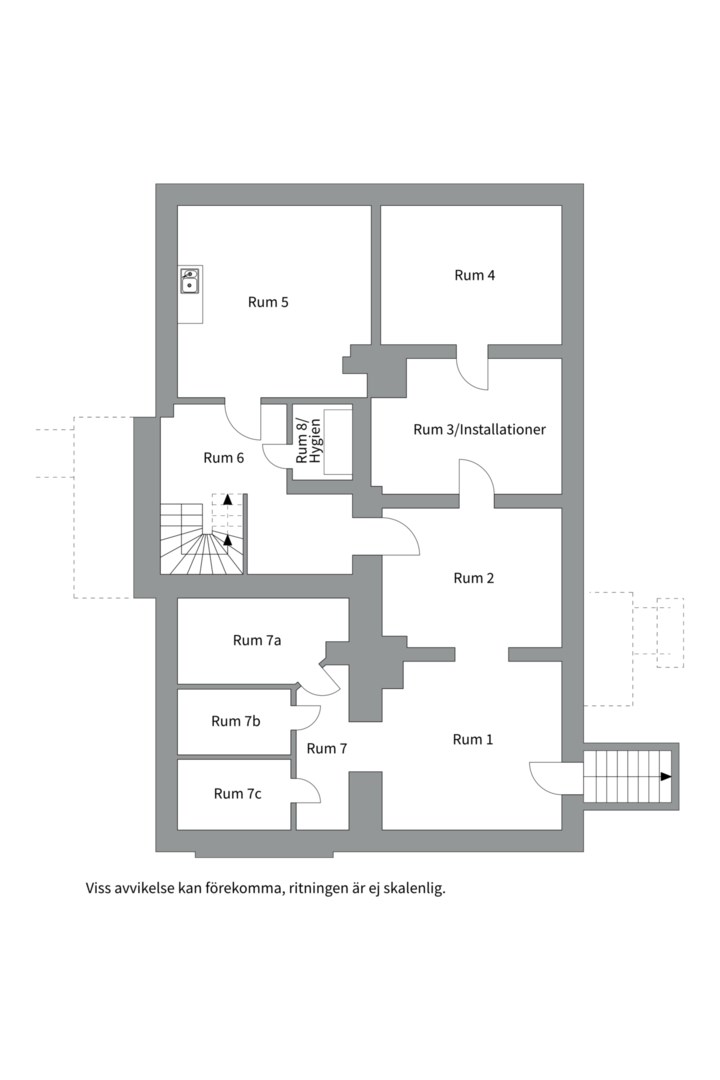 Planlösning från Seminariegatan 1A, Till salu i Luthagen, Uppsala