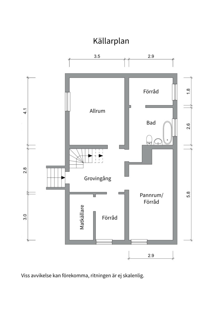 Planlösning från Häckvägen 7A, Såld i Sunnersta, Uppsala