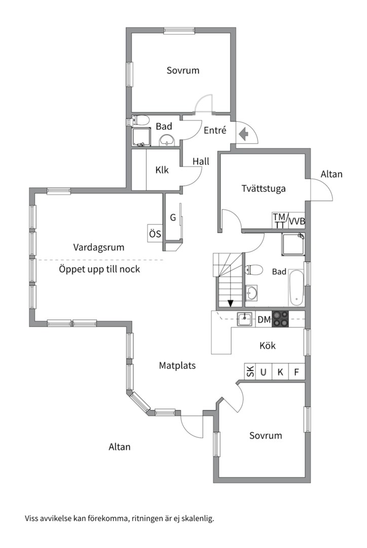 Planlösning från Gösta Ekmans väg 23, Till salu i Eriksvik, Nacka