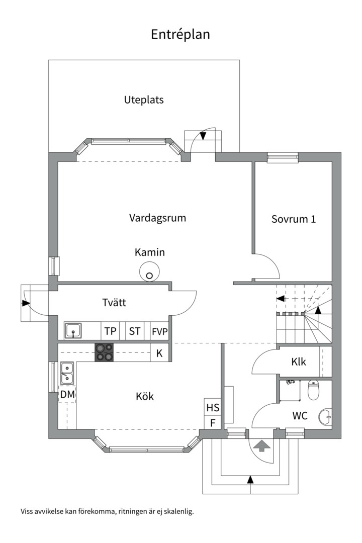 Planlösning från Bergsbrunna villaväg 3B, Kommande i Bergsbrunna, Uppsala