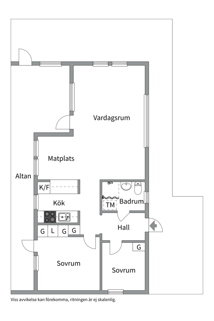Planlösning från Skärmaröstrand 38, Kommande i Skärmarö, Värmdö