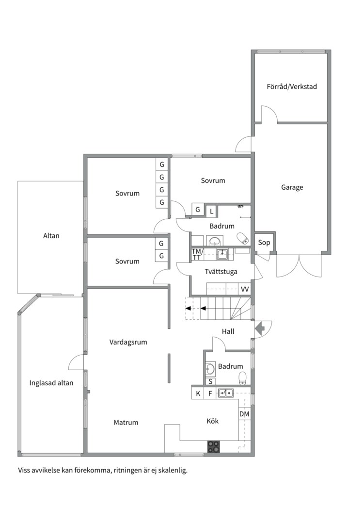 Planlösning från Isgrenavägen 25, Till salu i Bälinge, Uppsala