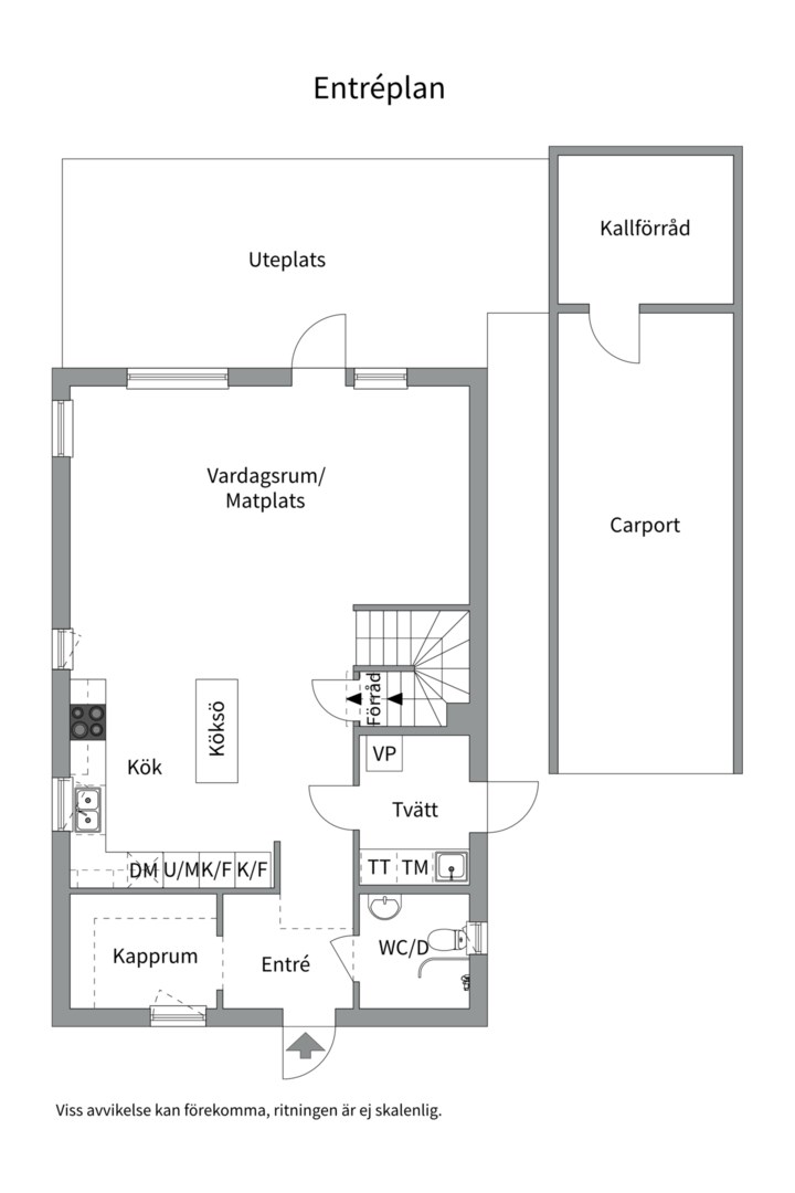 Planlösning från Häggrotsvägen 4, Till salu i Skölsta, Uppsala