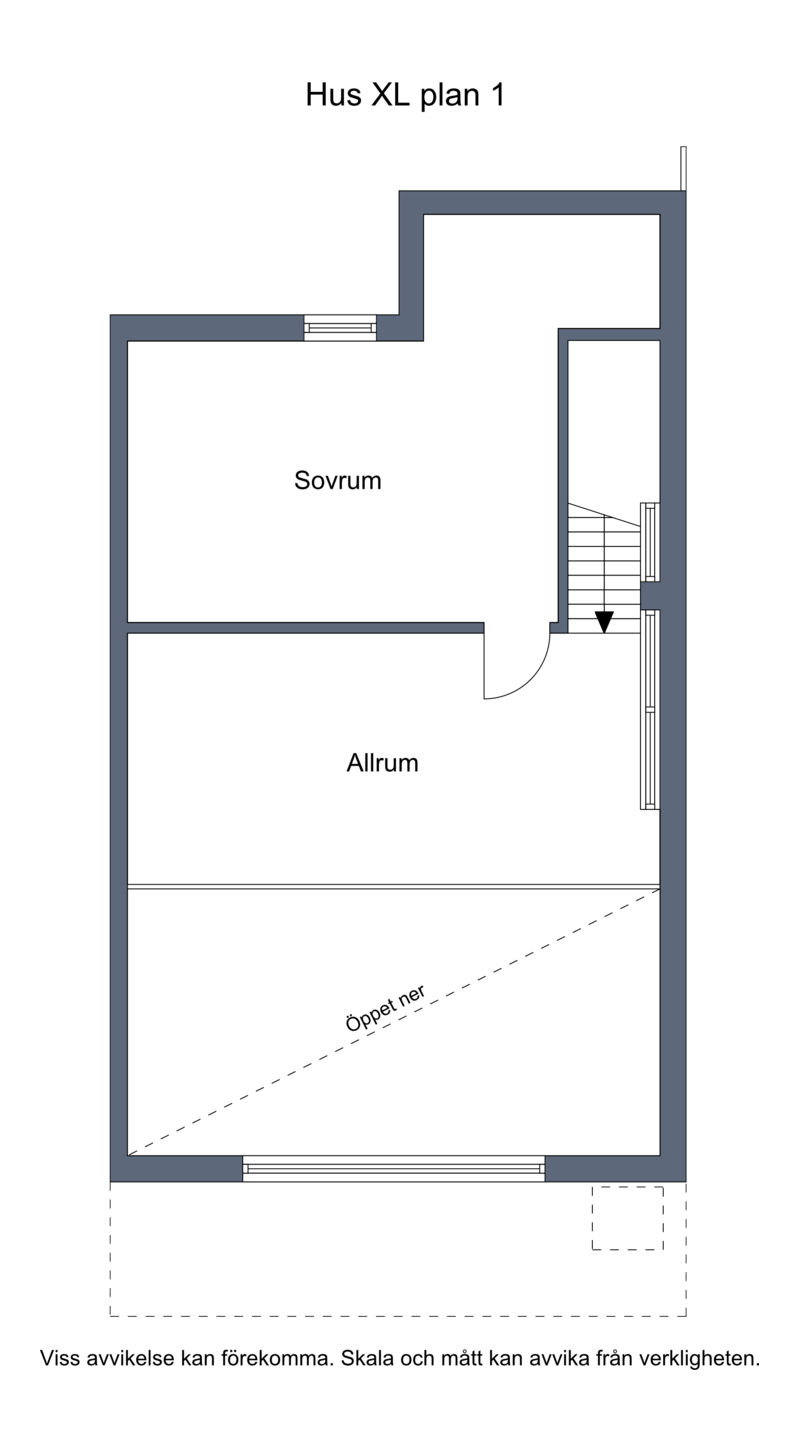 Hus XL plan 1 (loft)