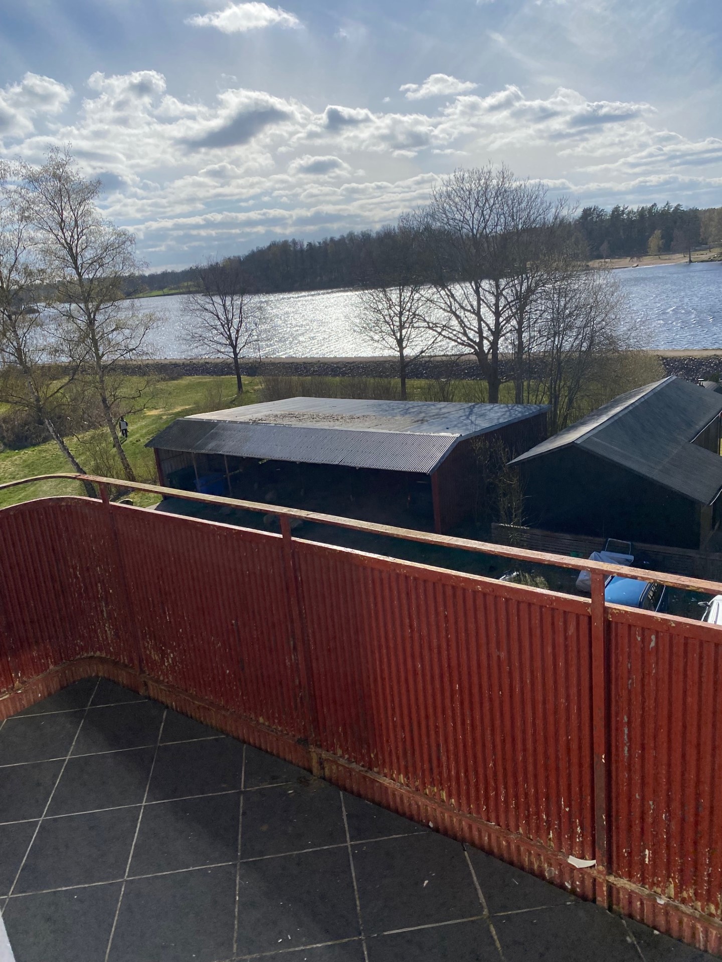 Utsikt från lägenhet.