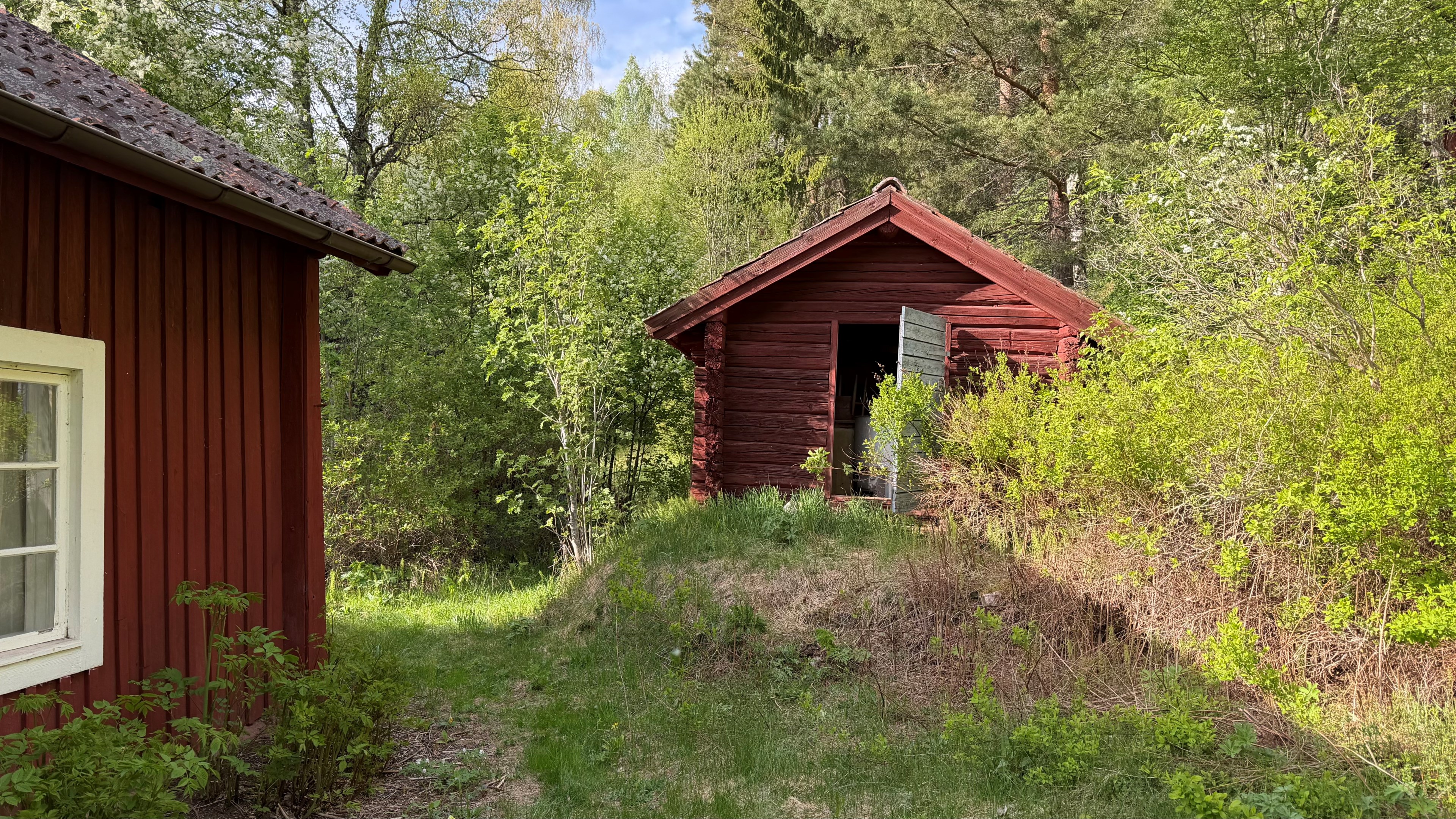 Härbre bredvid bostadshuset
