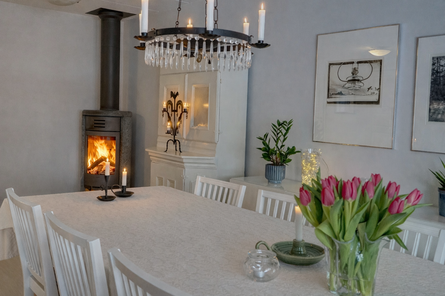 Matplats i vardagsrum