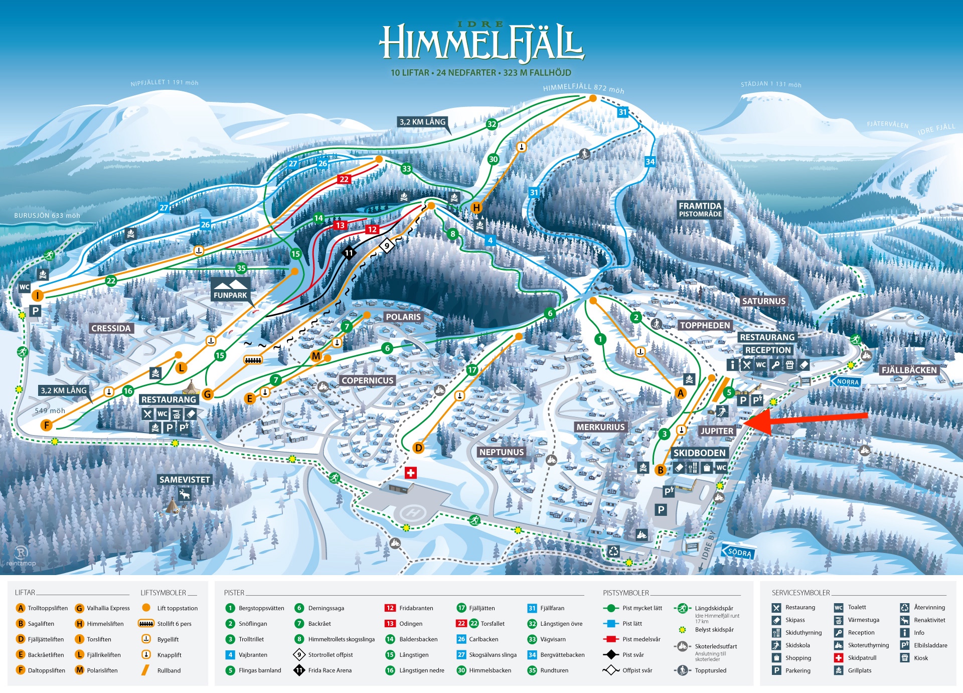 Pistkarta med placering av lägenheten