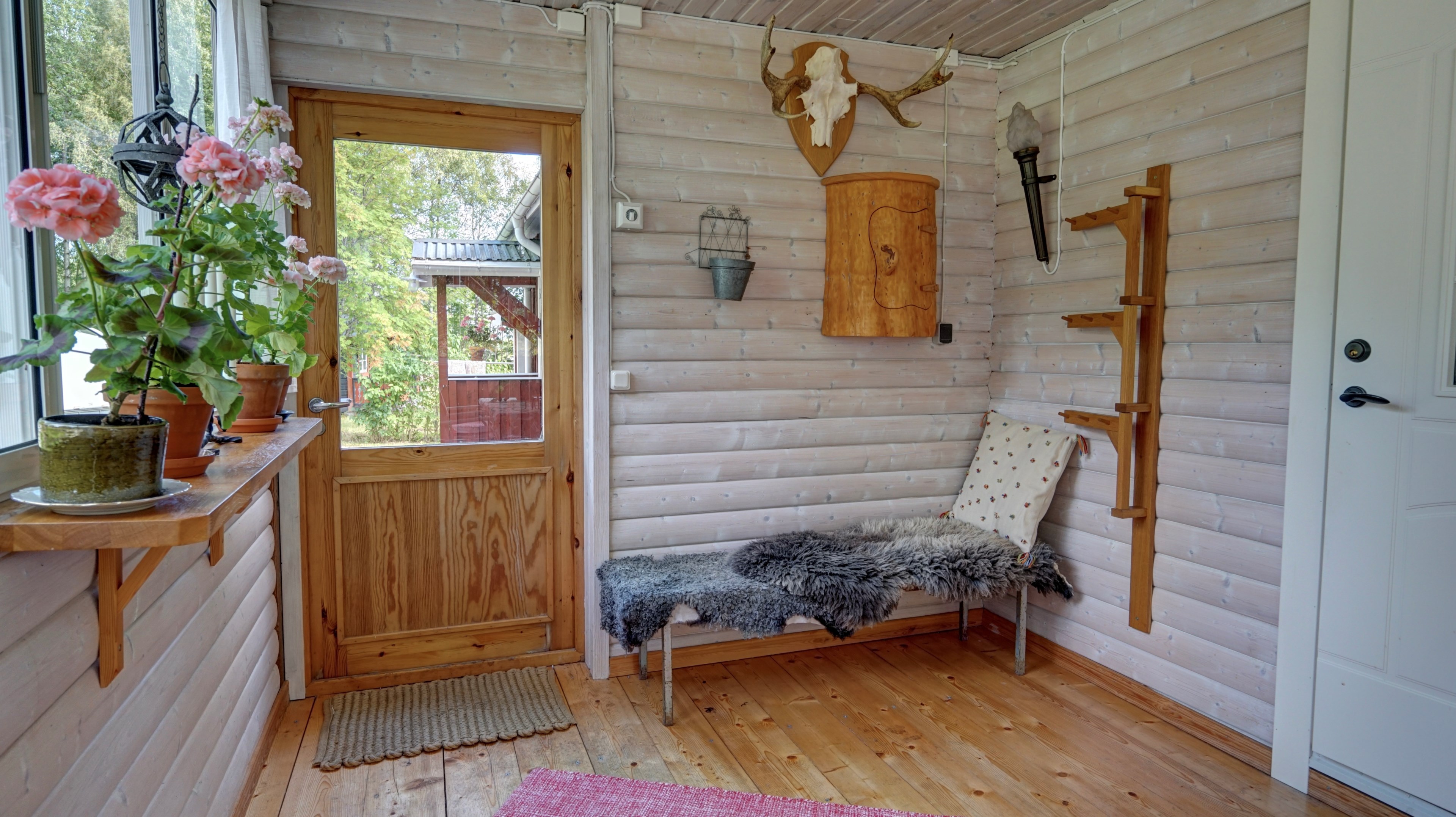 Inglasat uterum/entré