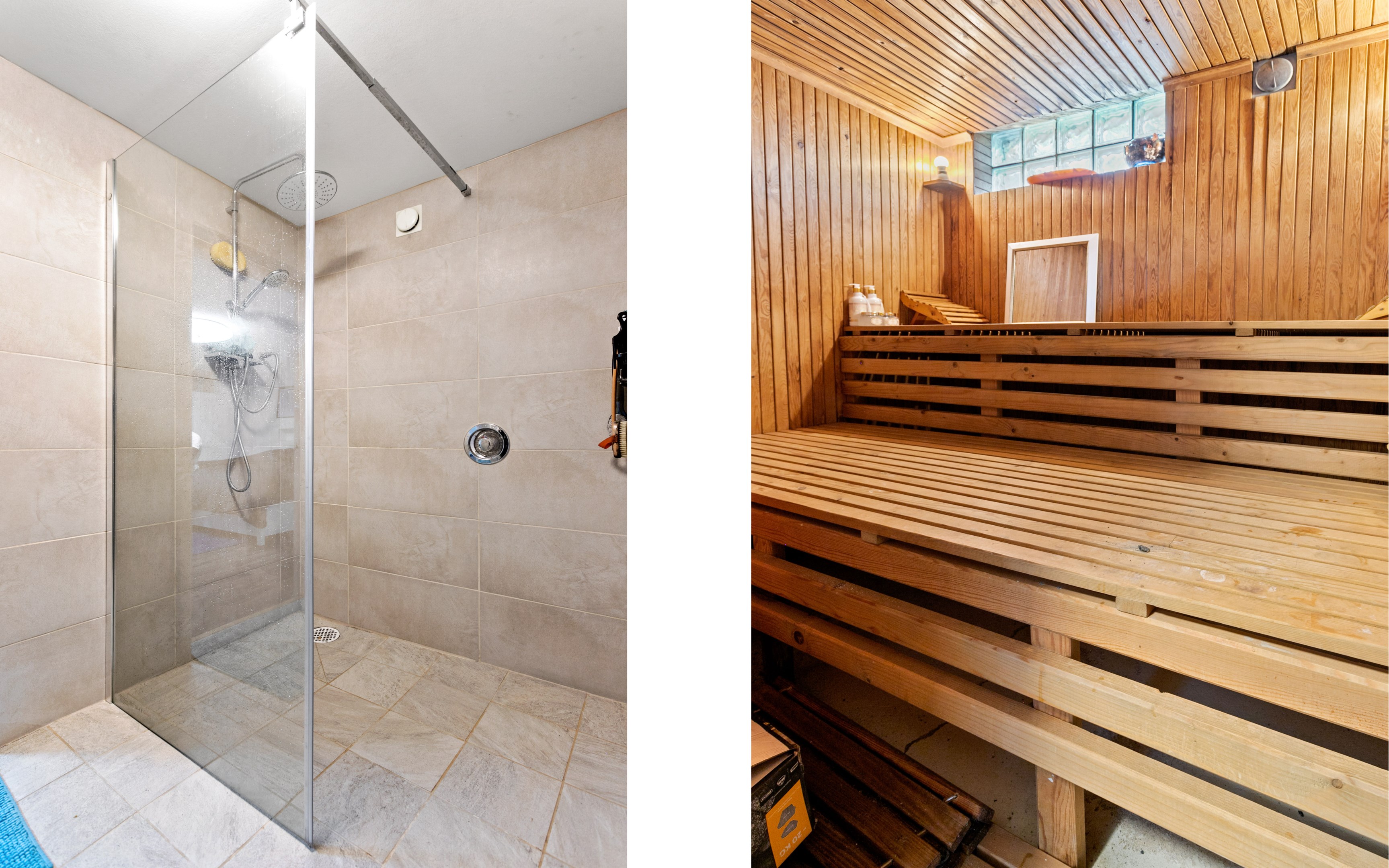 Dusch och bastu intill sovrum 4