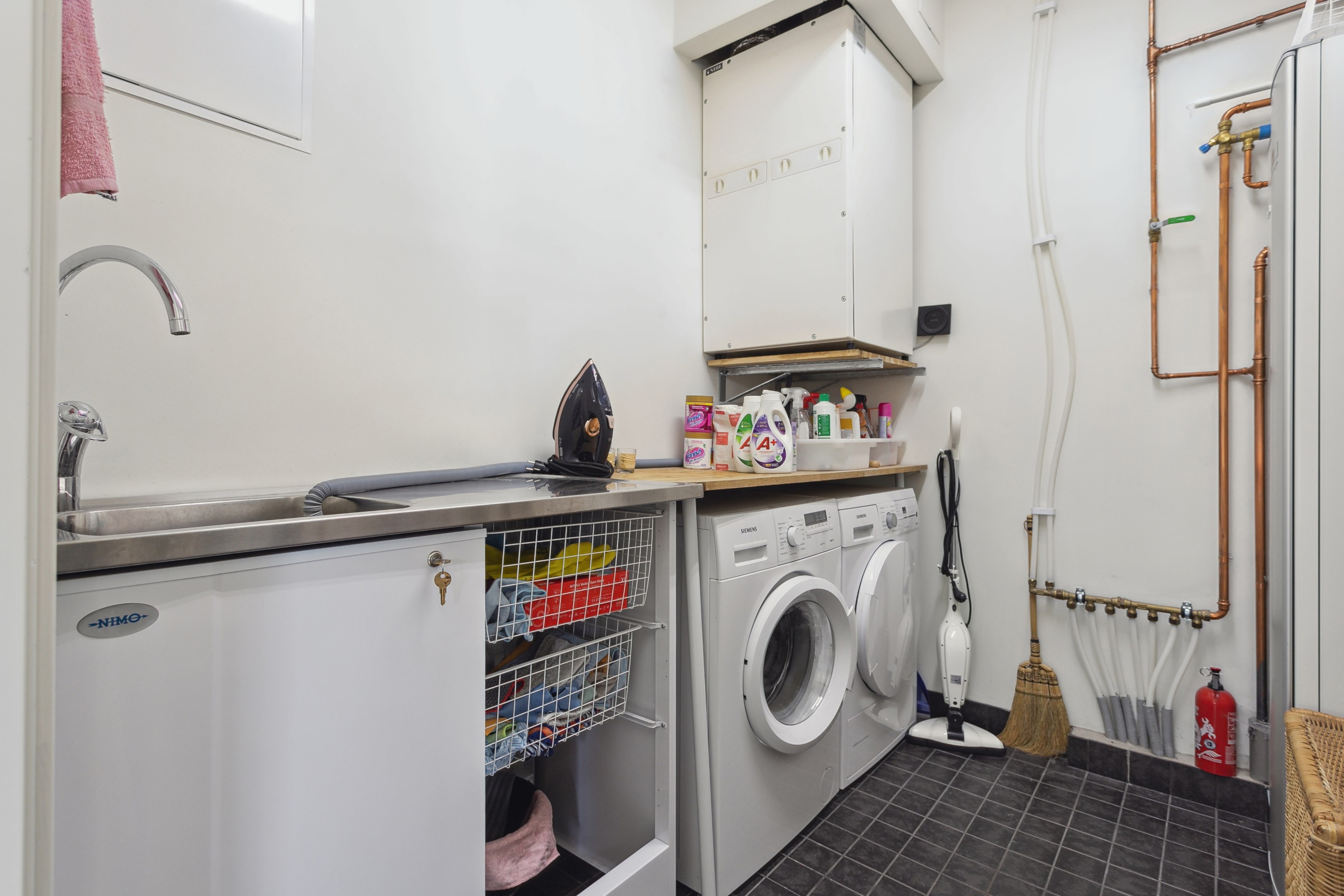 Tvättavdelning på entréplan