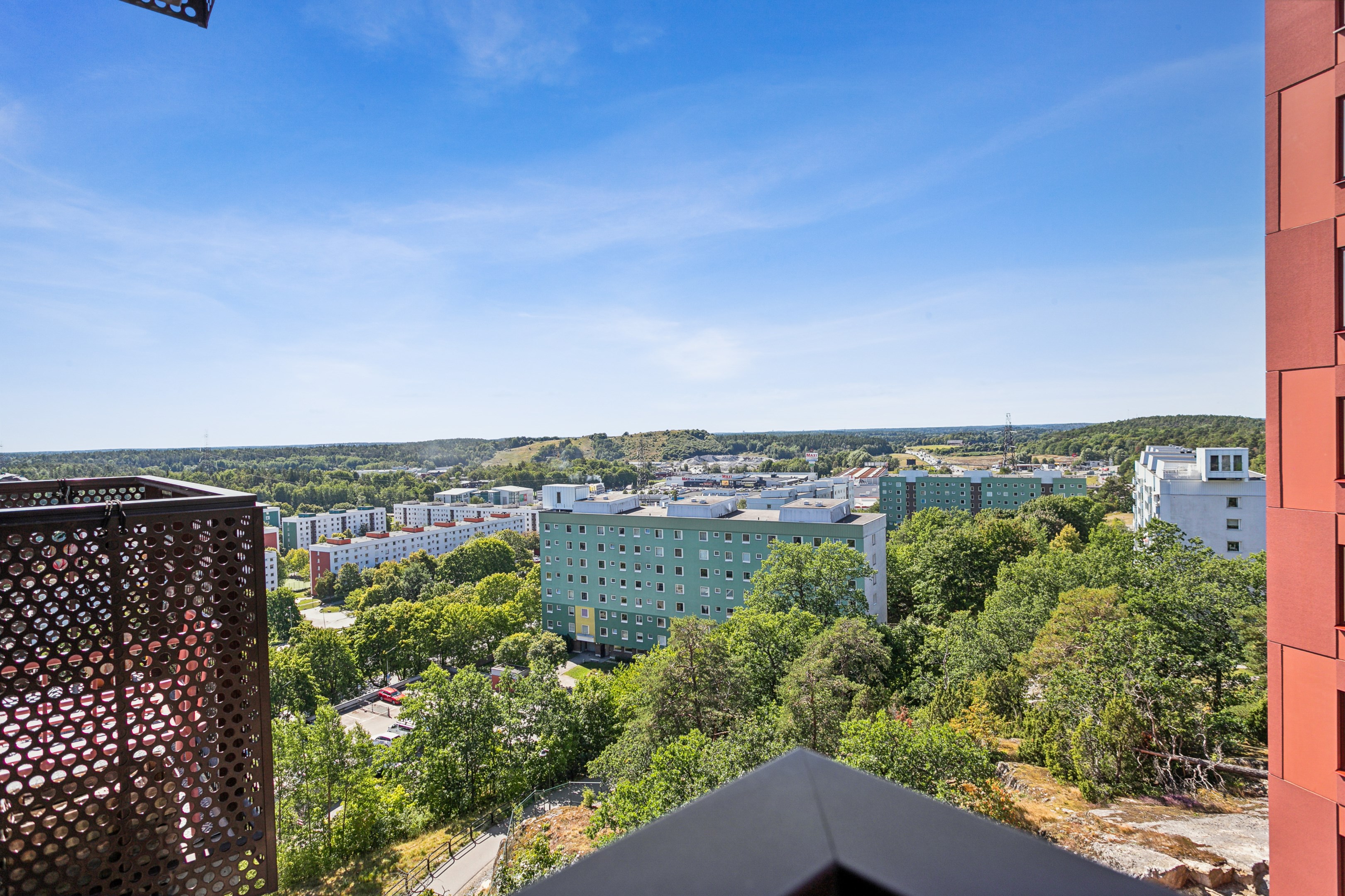 Härlig utsikt från balkongen