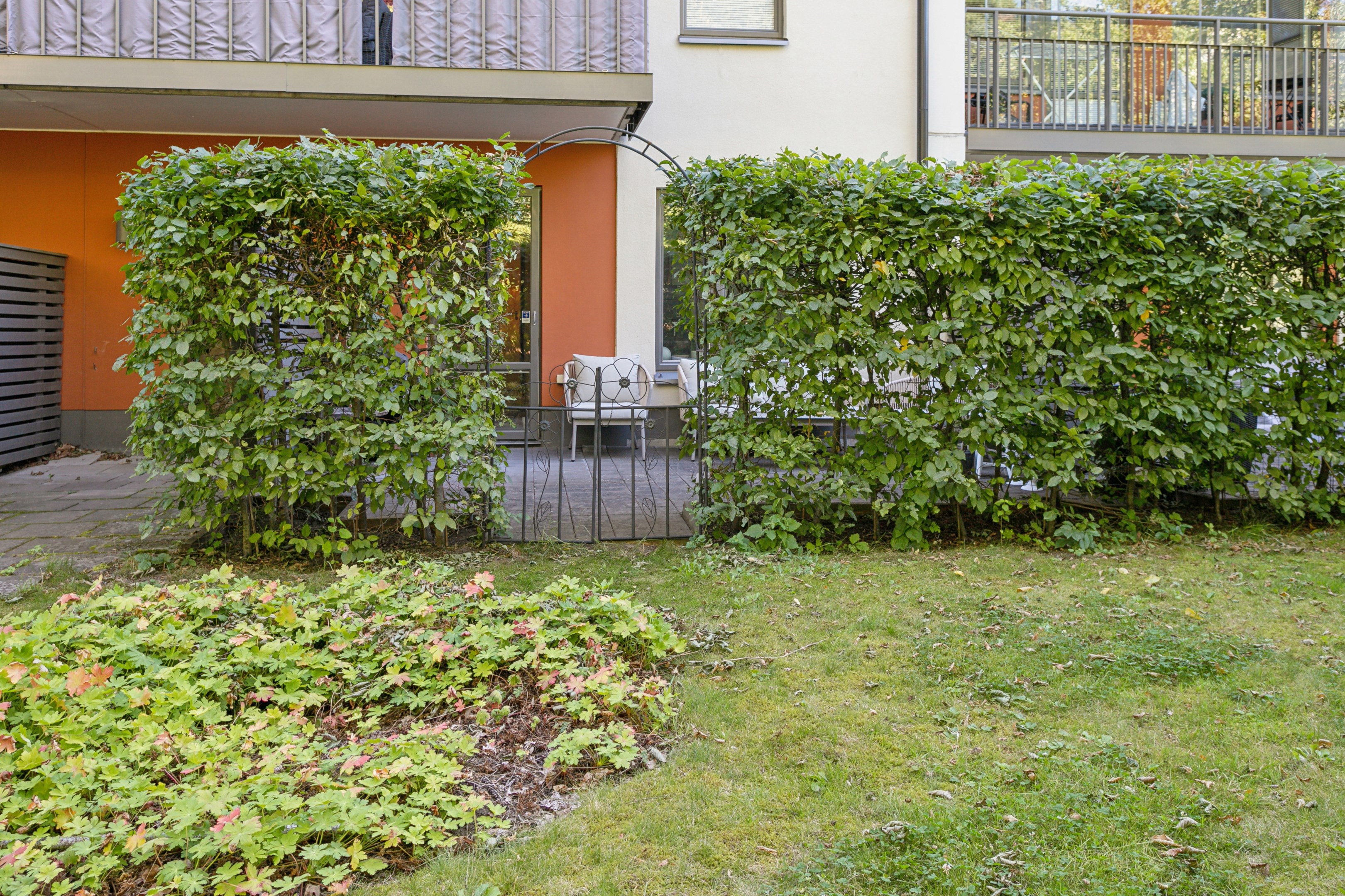 Fint inramad uteplats