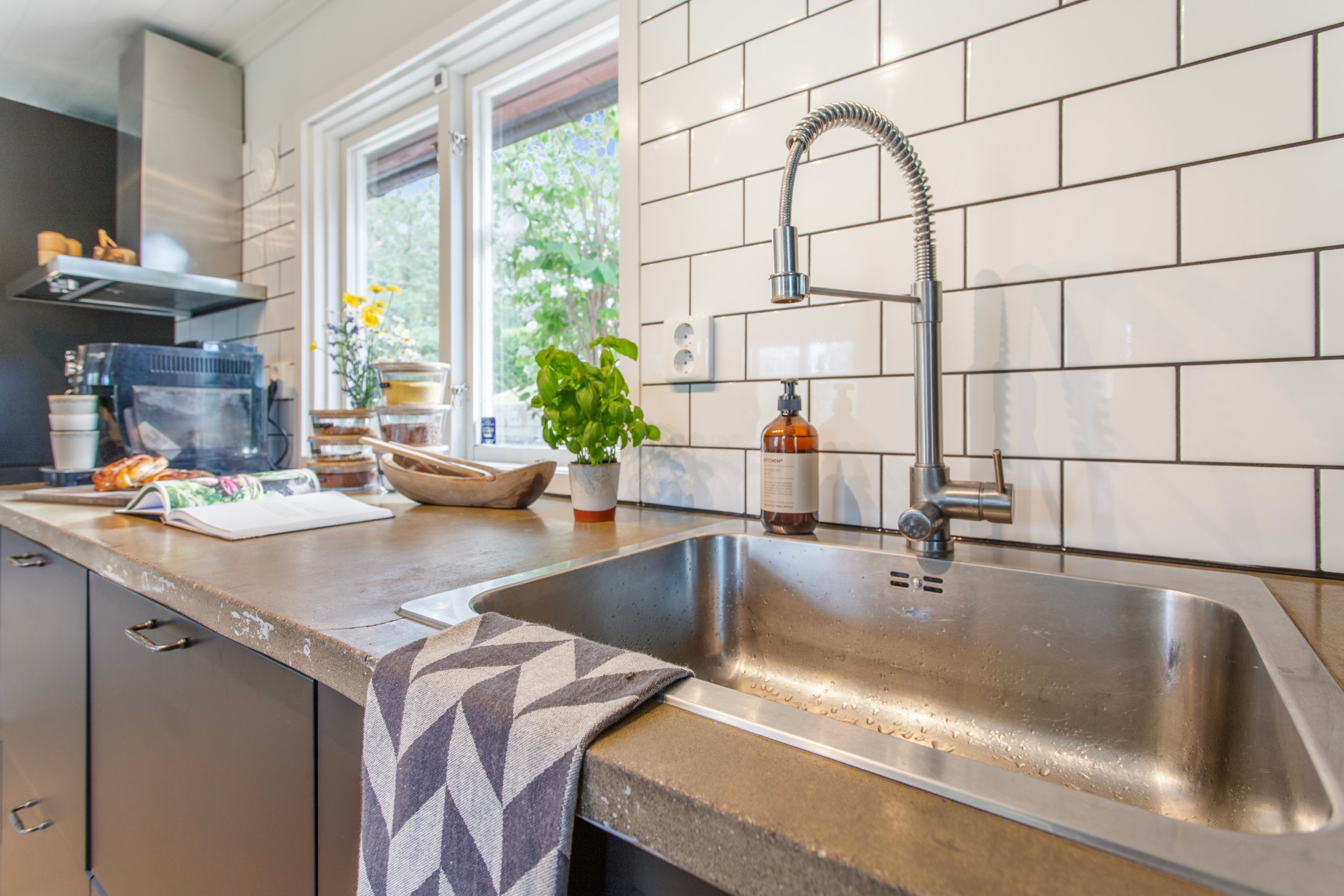 Bänkskiva i gjuten betong