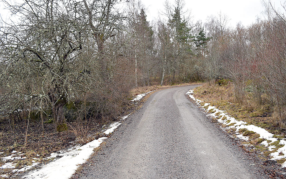 Bt136-vägen mellan huset & ekonomibyggnad