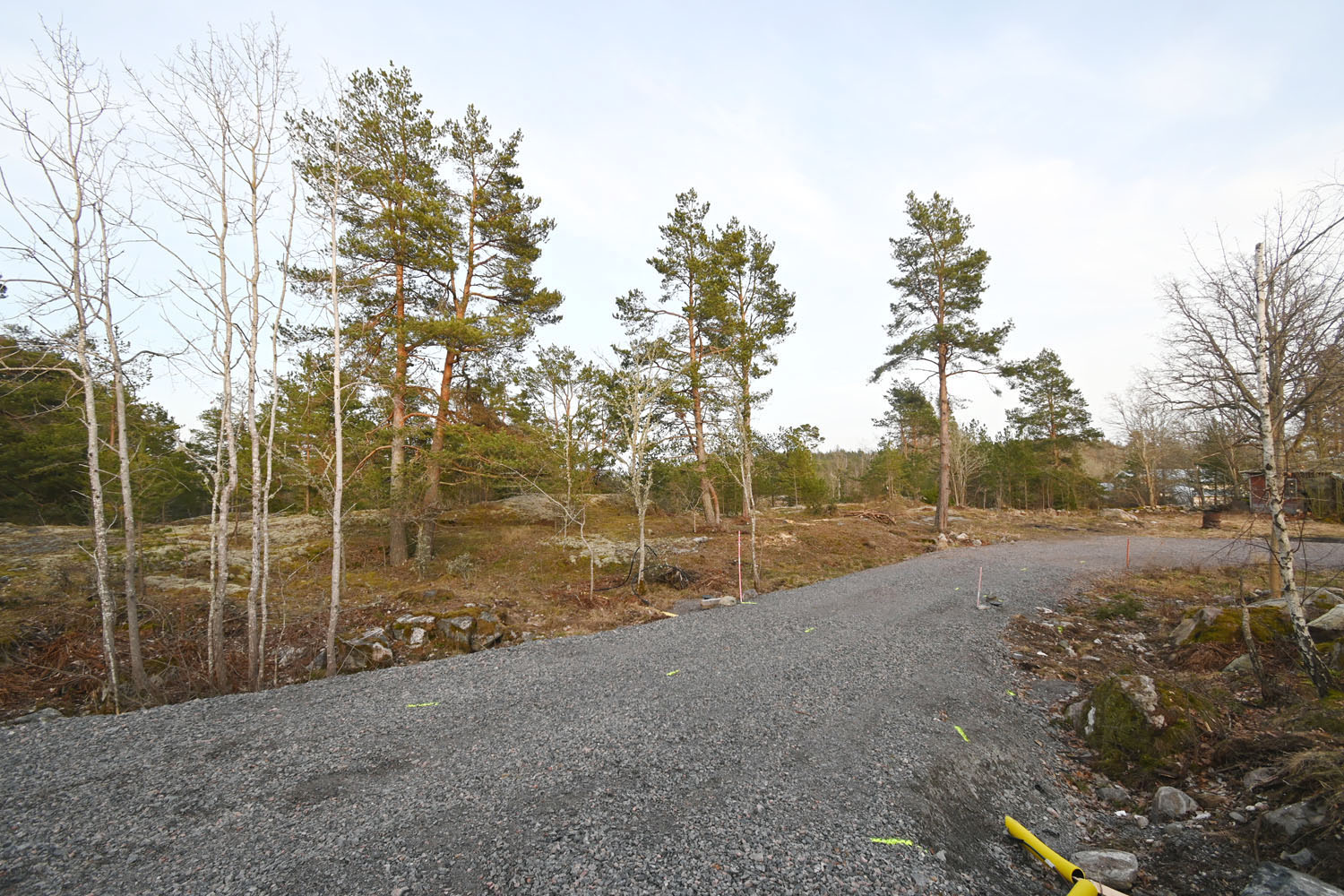 Tomten på andra sidan med gemensam väg upp