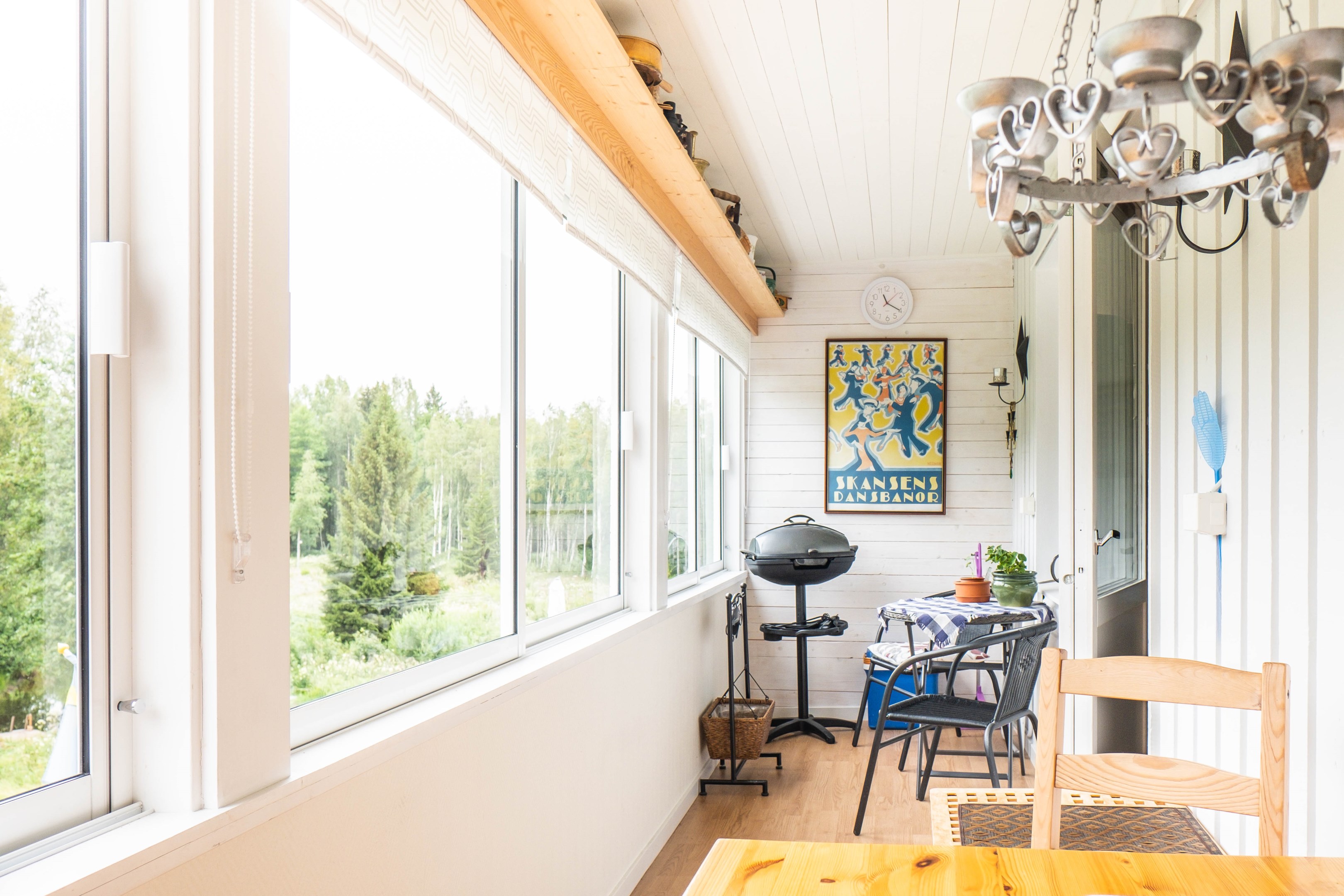 Inredd möblerbar balkong