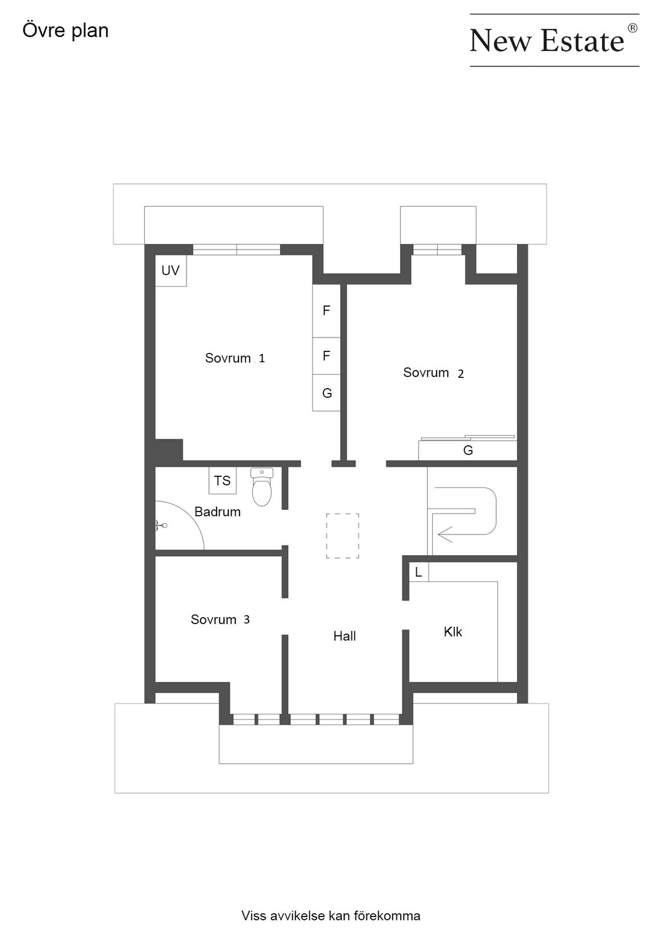 Planritning övre plan