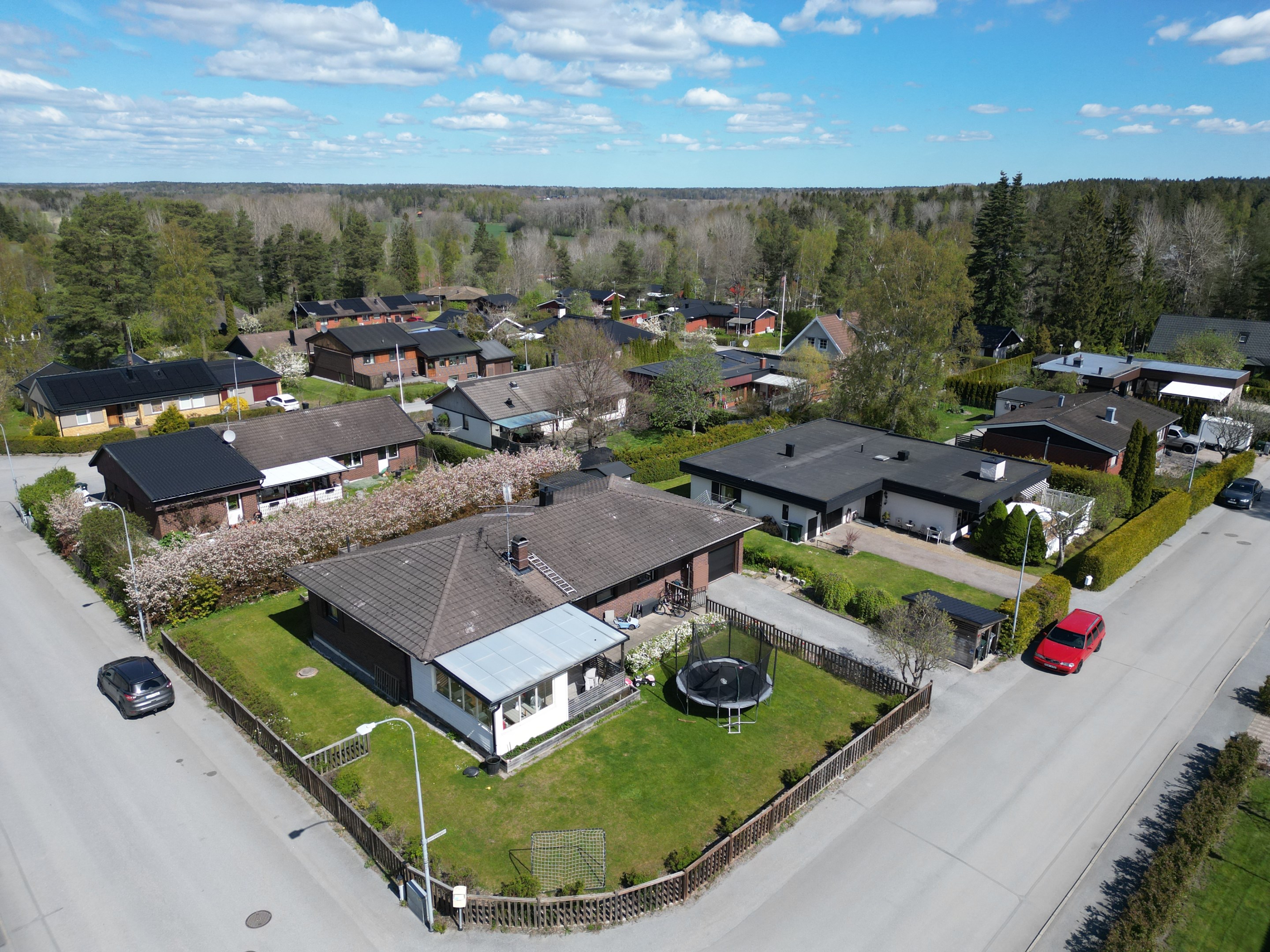 Drönarbild hörntomt Harvvägen 1