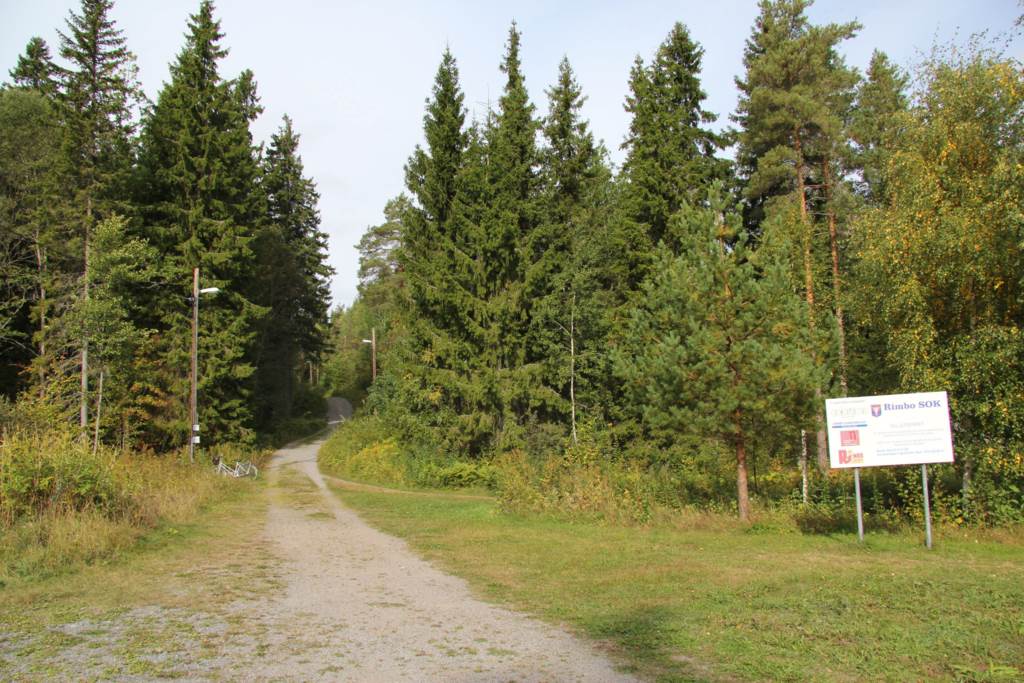 Elljusspår. Skidspår vintertid.