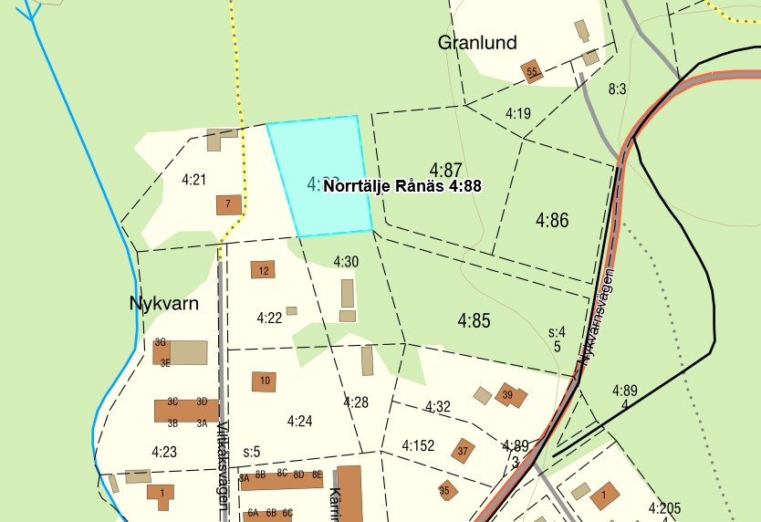 Tomtkarta Rånäs 4:88
