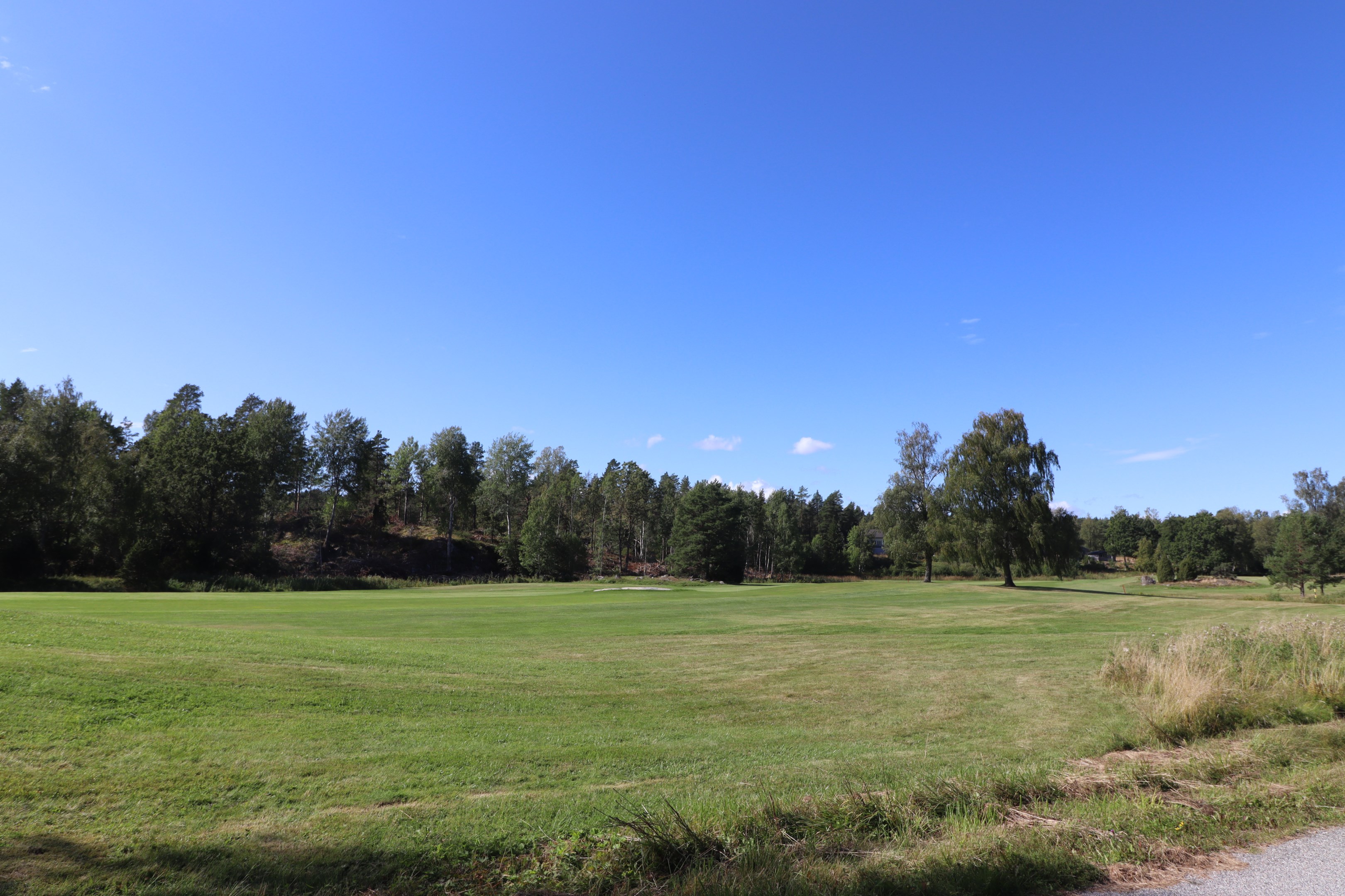 Golfbanan nedanför tomterna