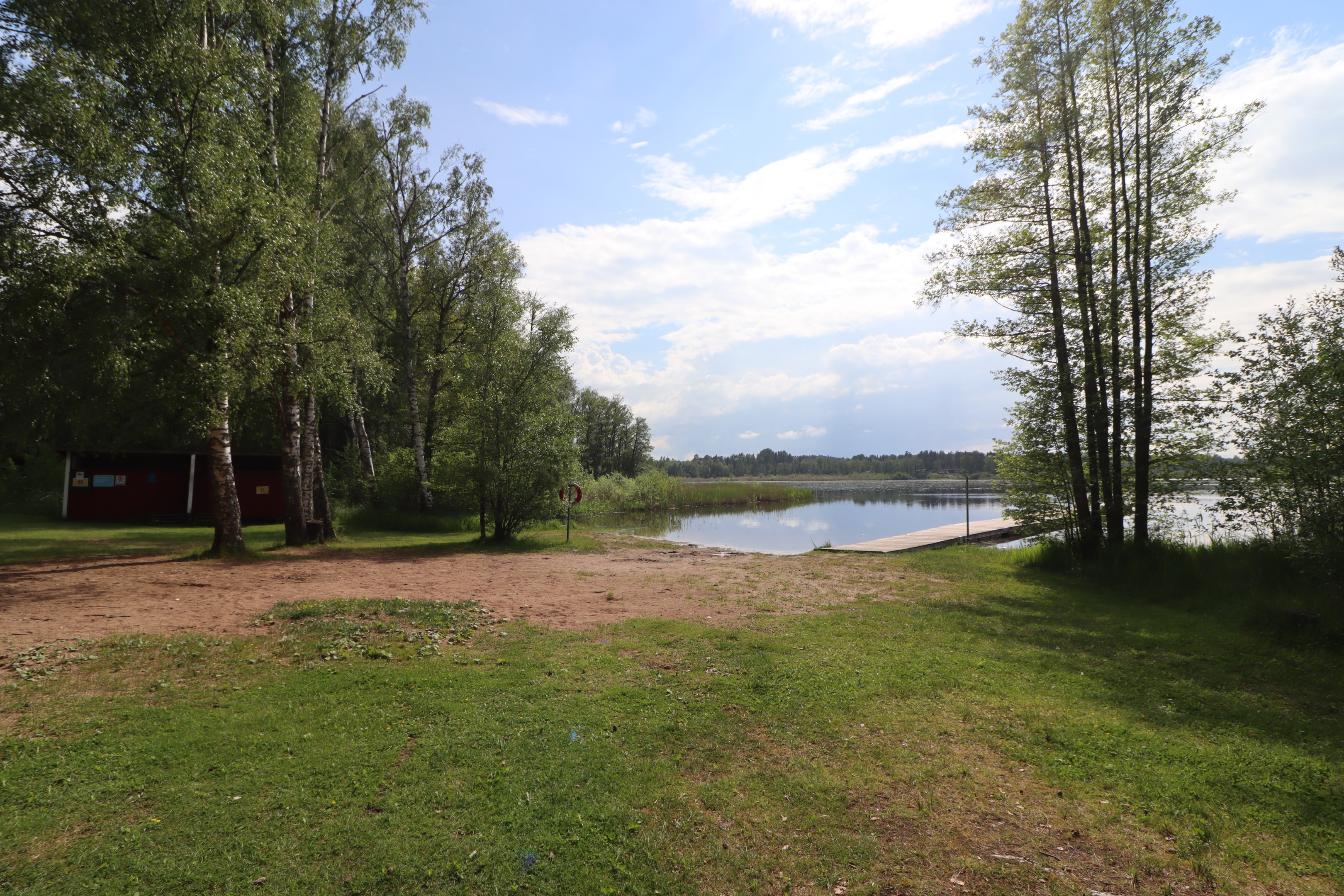 Badplats vid Vängsjön