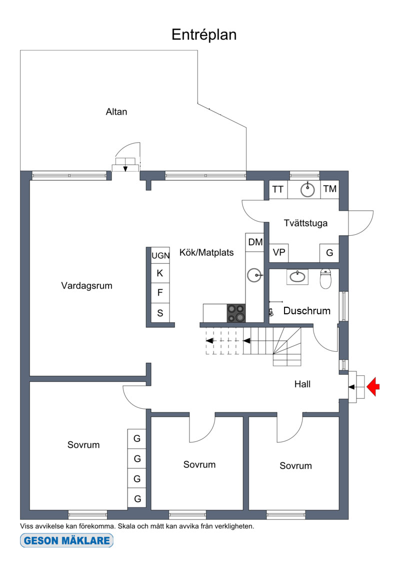 Planskiss entréplan
