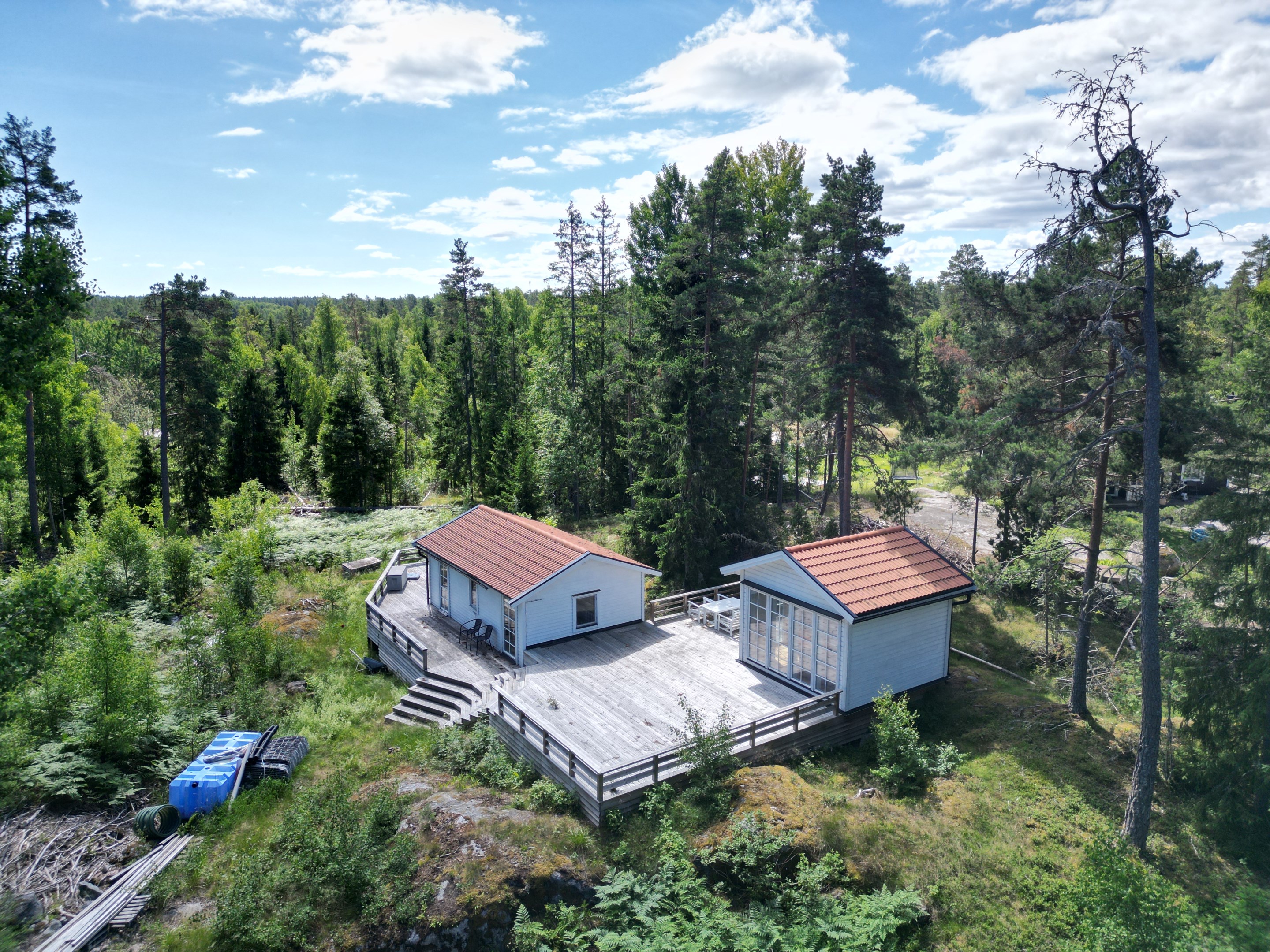 Husen med altaner