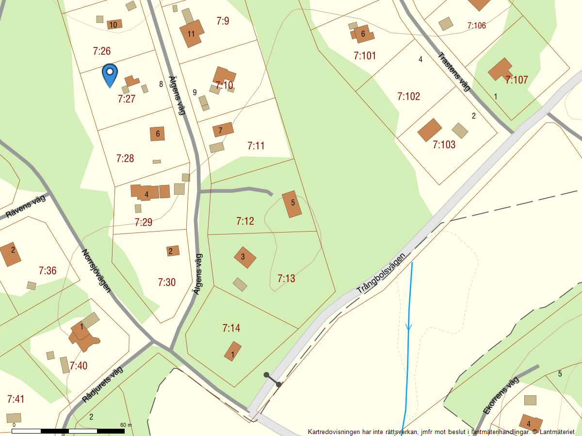 Fastighetskarta Burvik 7:27