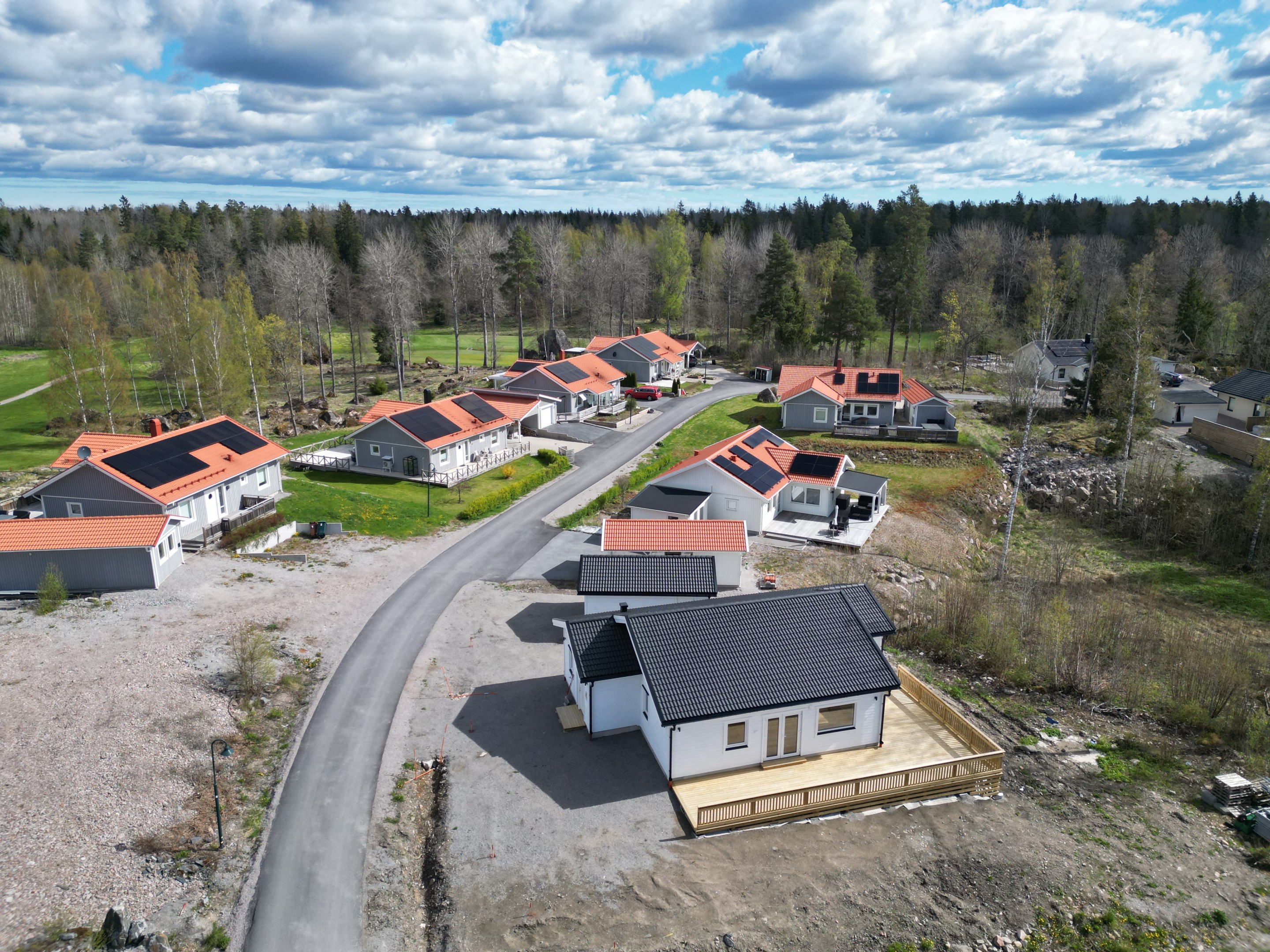 Nybyggt hus vid Burvik GK