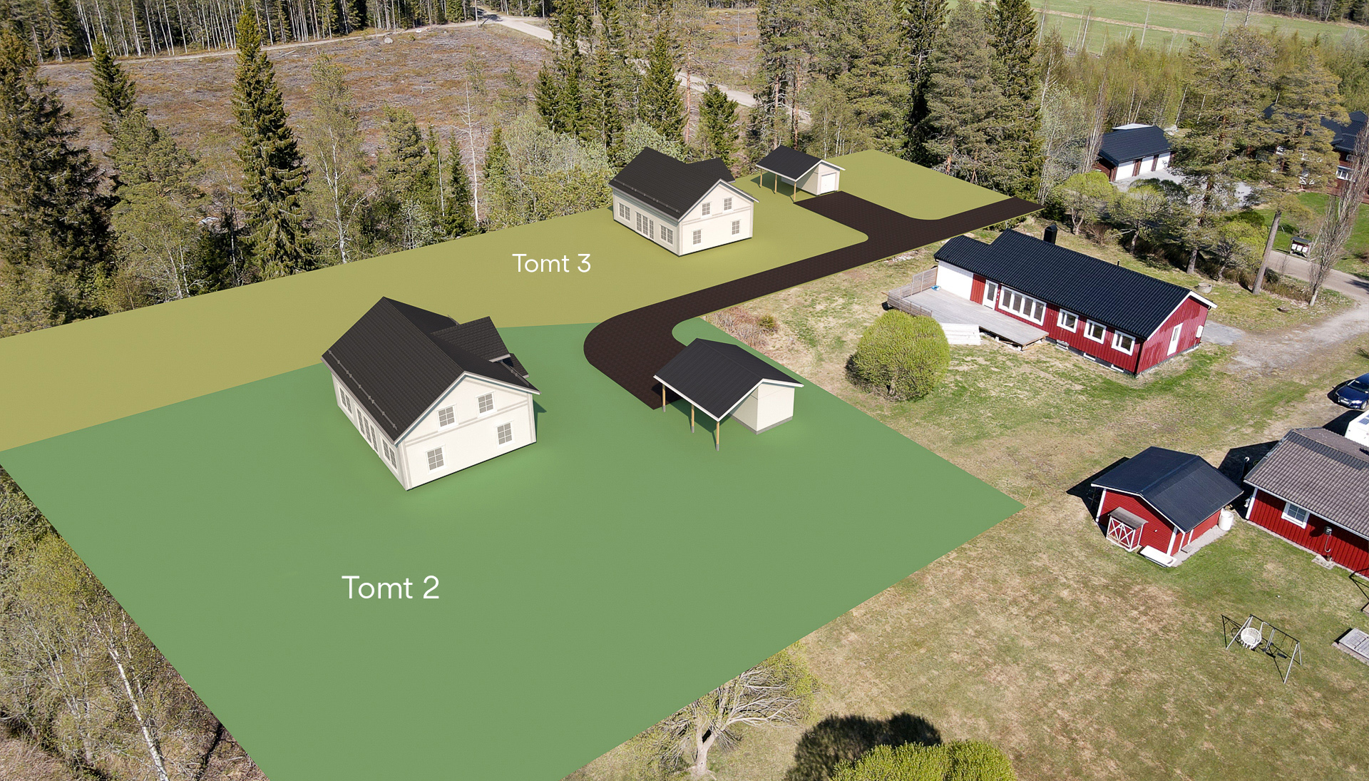 Illustration över tomten (tomt 2)