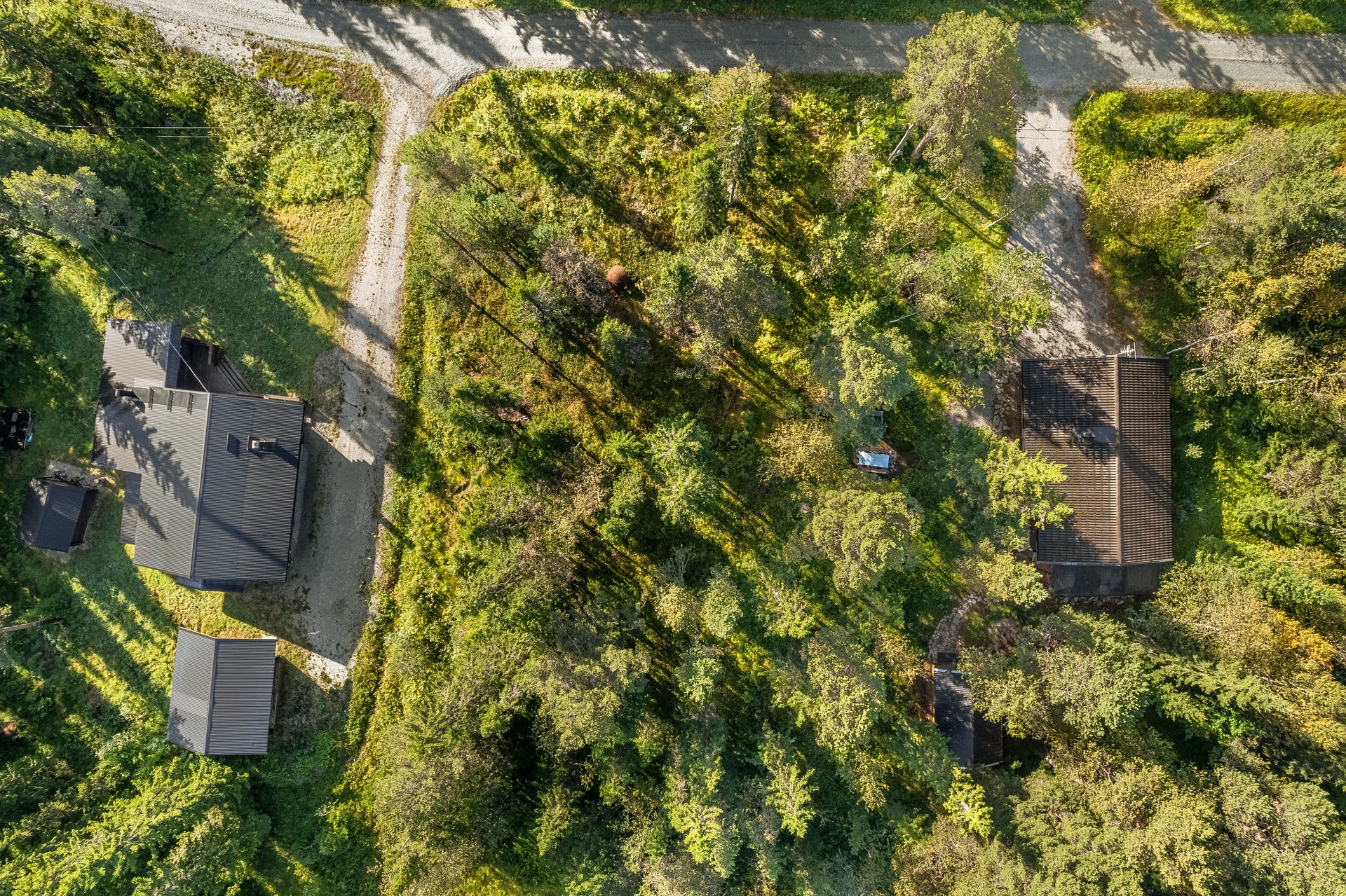 Tomtmarken, rakt ovanifrån