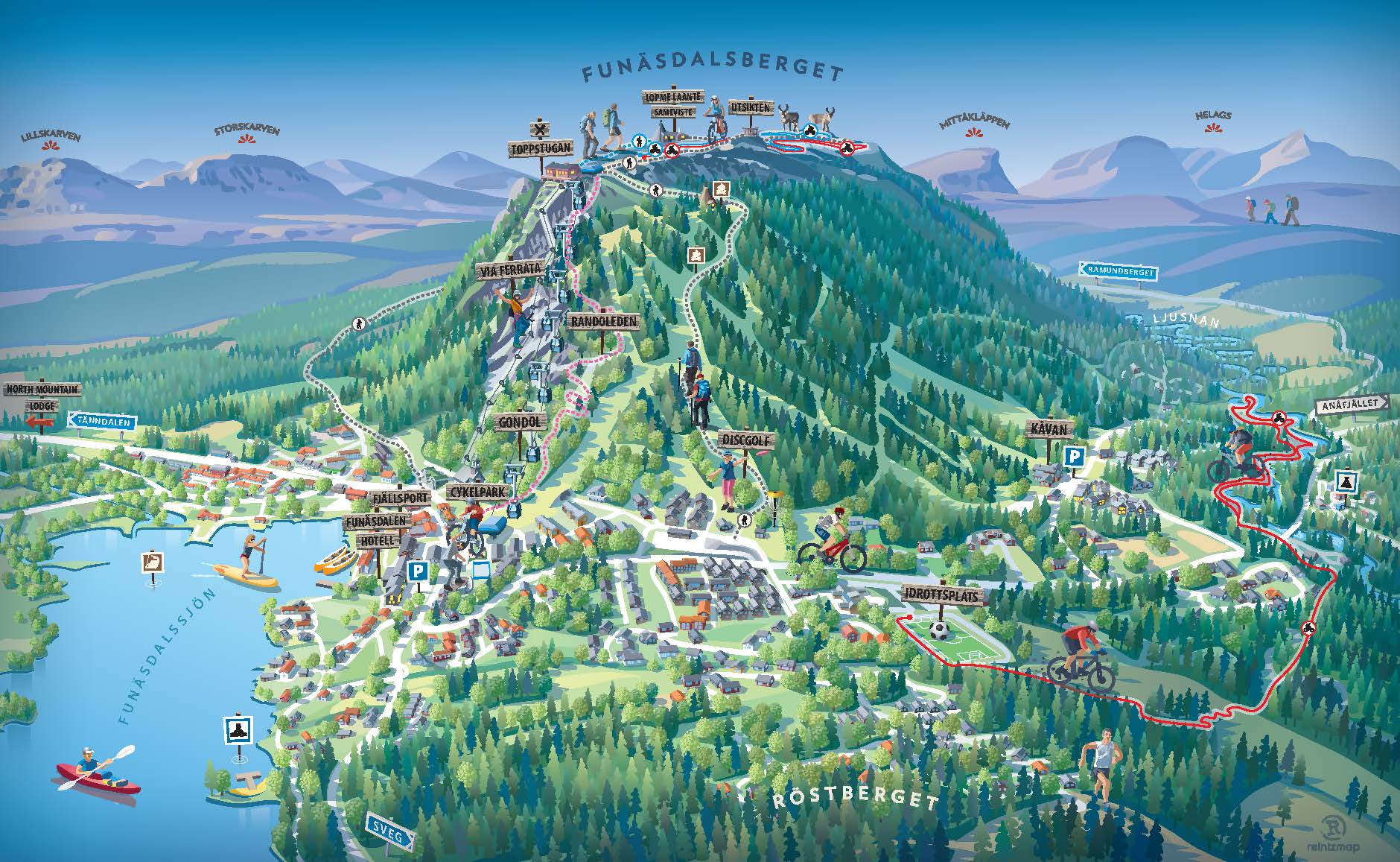 Sommarkarta Funäsdalsberget