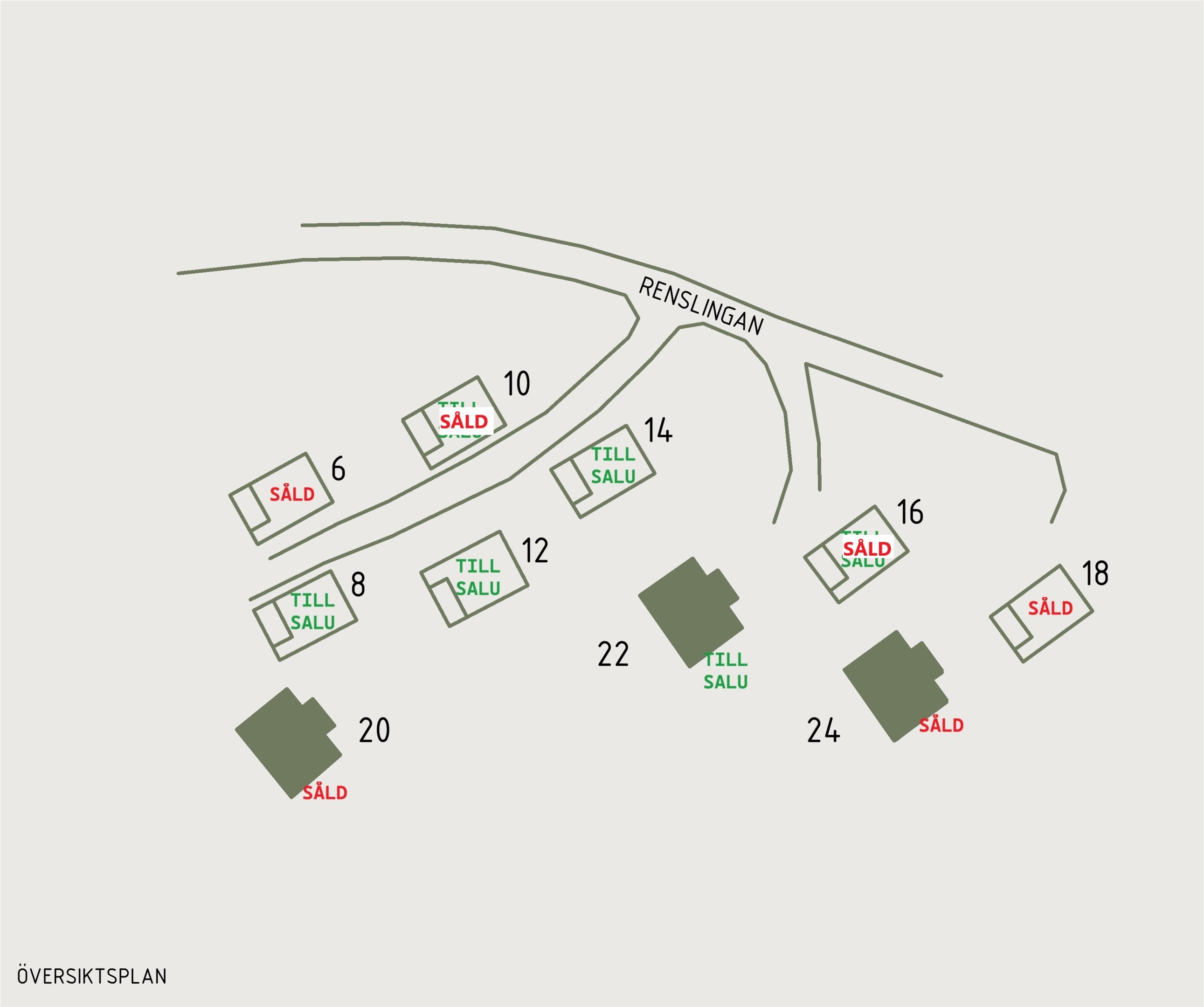 Översiktsbild med "såld" markeringar